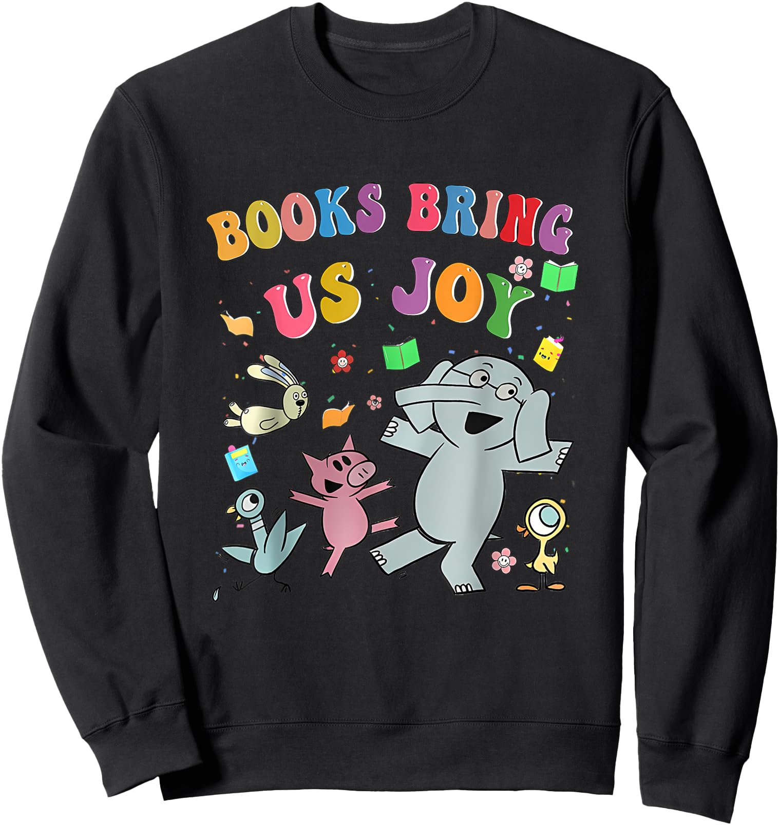 Read Book Cute School Teacher Librarian Elephant Pigeon Sweatshirt