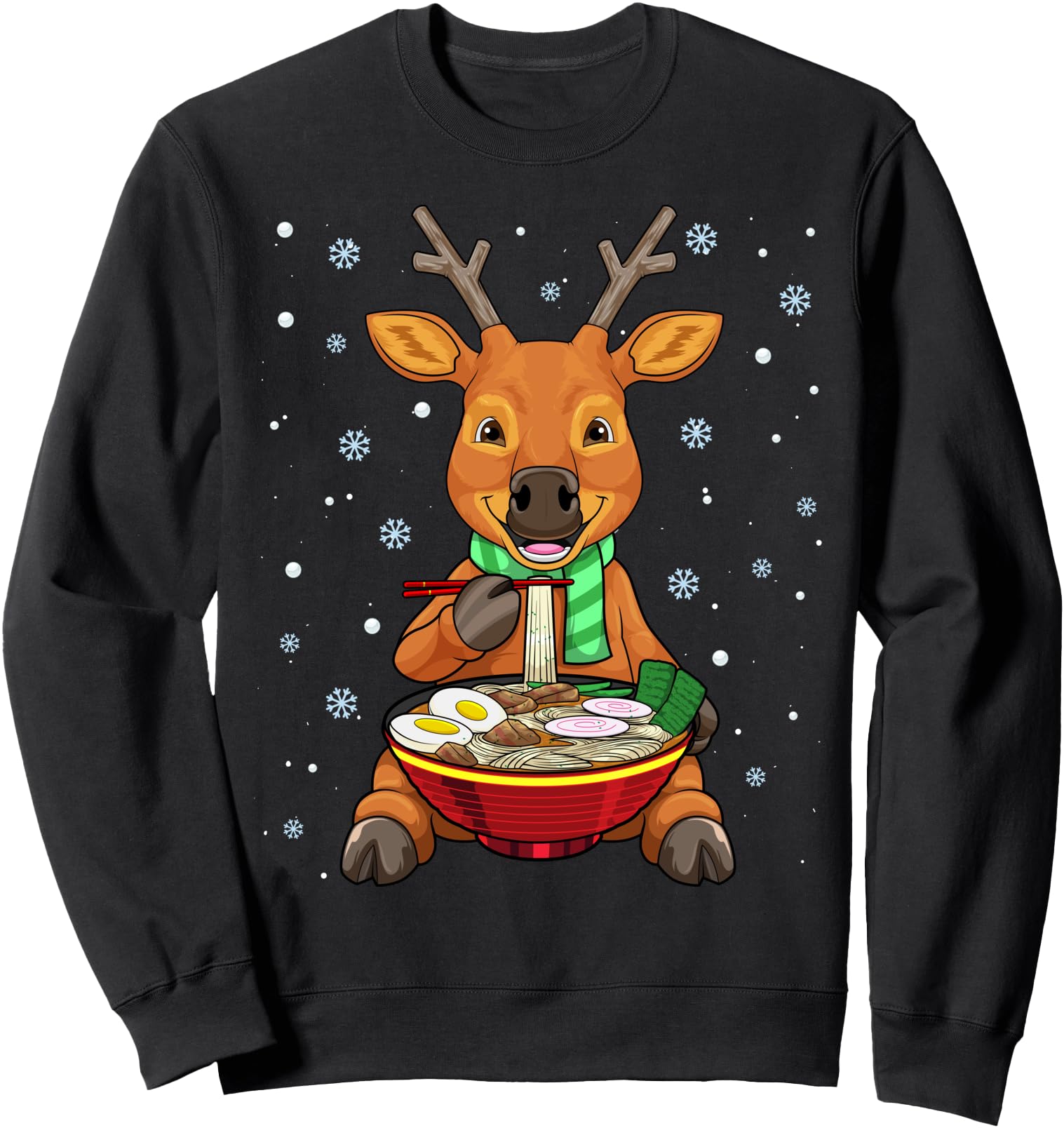 Reindeer Ramen Christmas Noodles Xmas Japanese Food Anime Sweatshirt