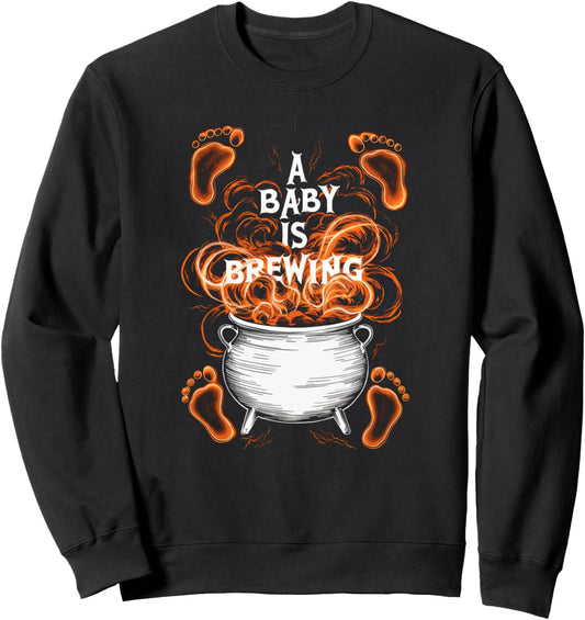 A Baby Is Brewing Funny Pregnancy Halloween Costume Sweatshirt