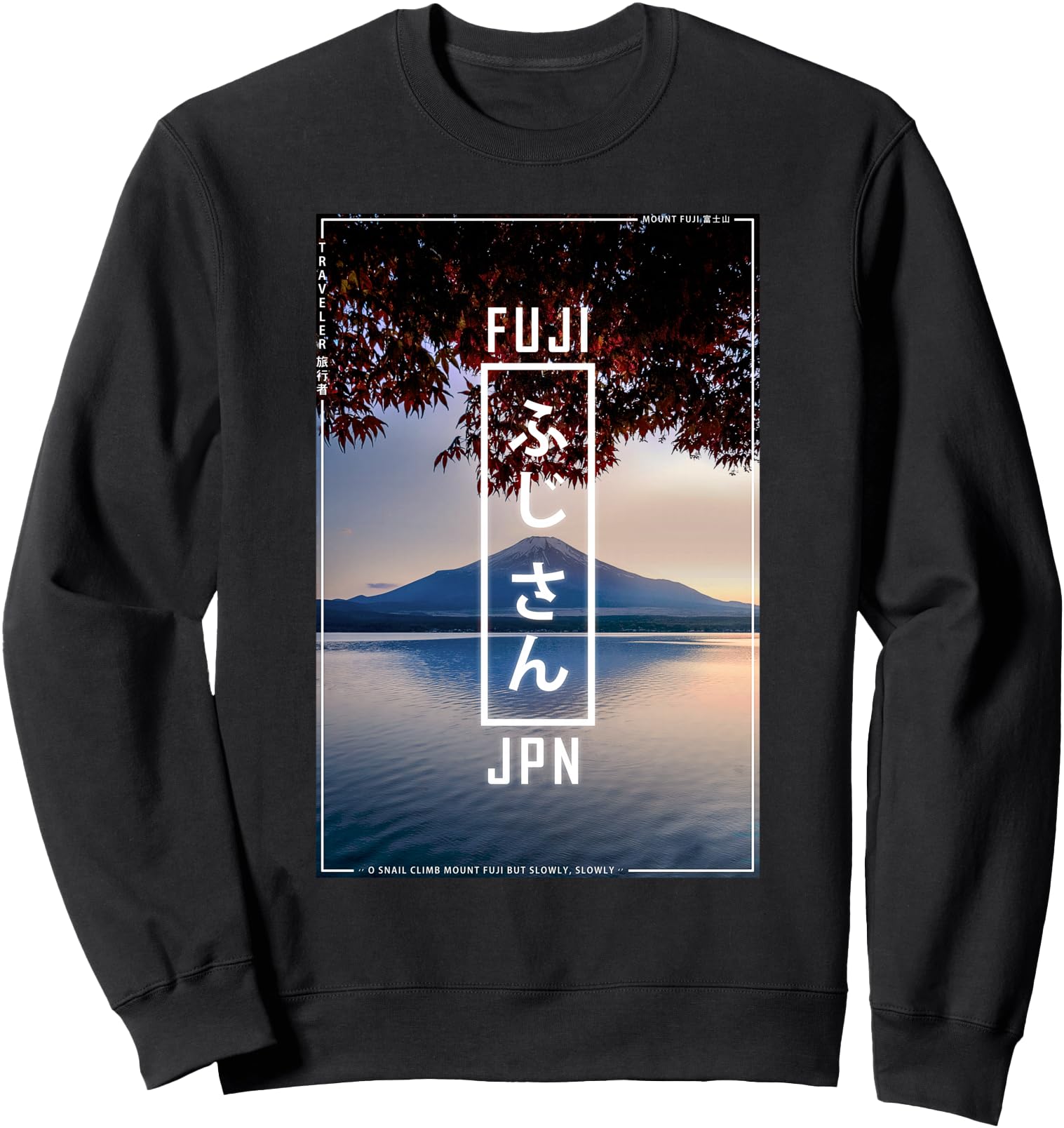 Japan Mount Fuji in Japanese retro vaporwave Aesthetic Sweatshirt