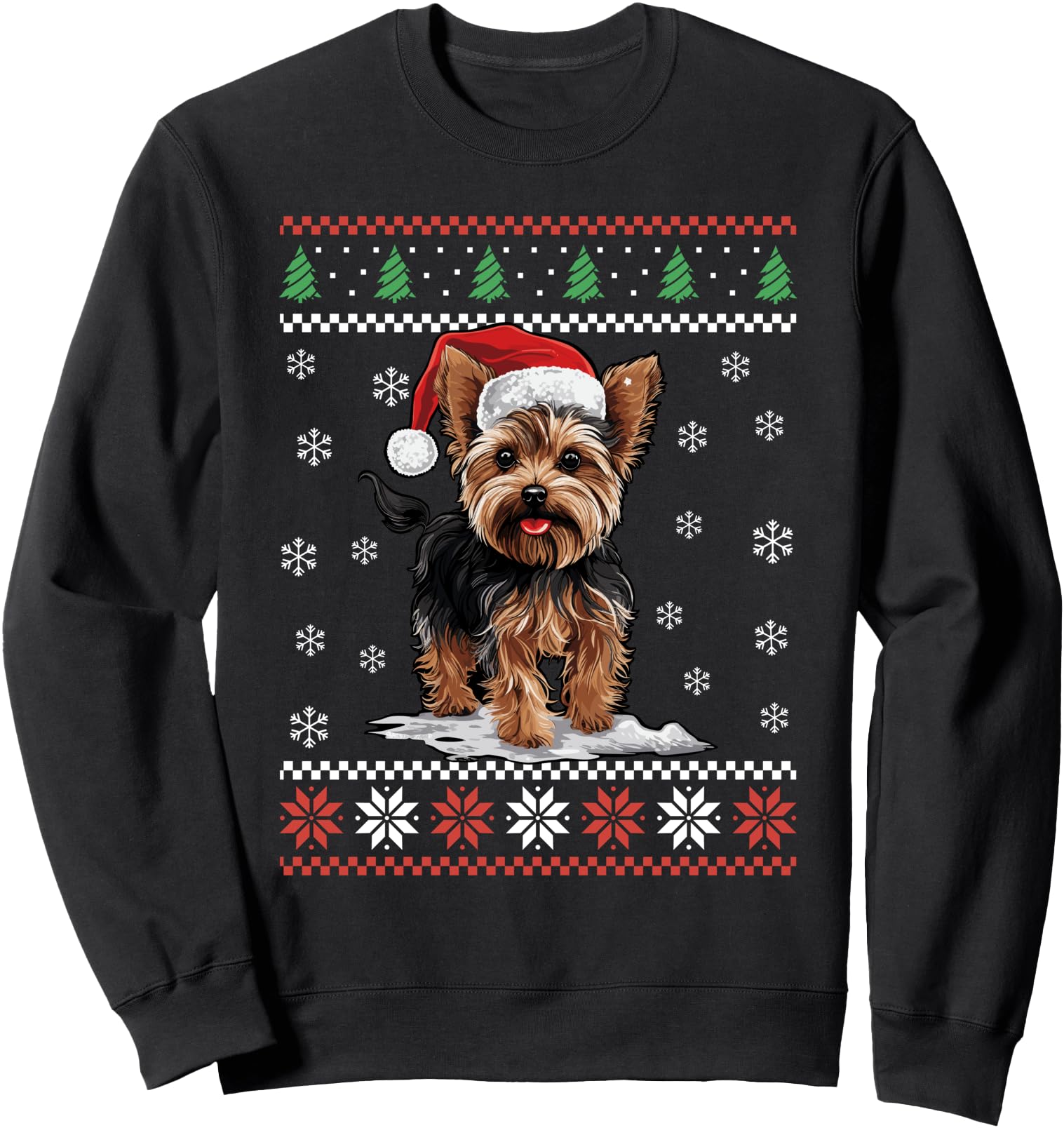 Yorkshire Dog Ugly Christmas Sweater Yorkie Xmas Adults Sweatshirt