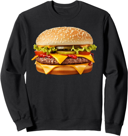 Cheeseburger Hamburger Burger Funny Food Halloween Costume Sweatshirt
