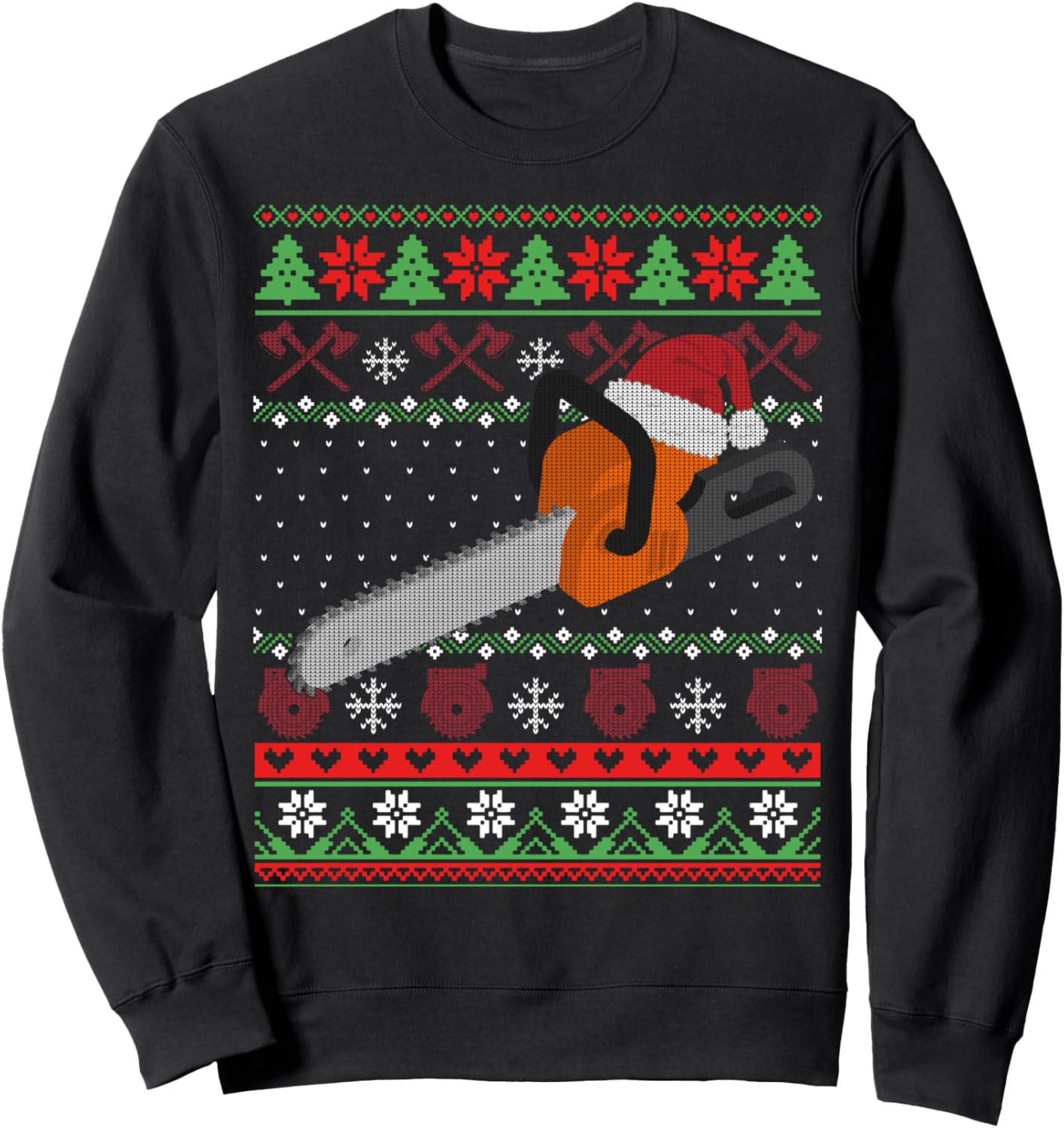 Lumberjack Ugly Christmas Sweater Chainsaw Lover Sweatshirt