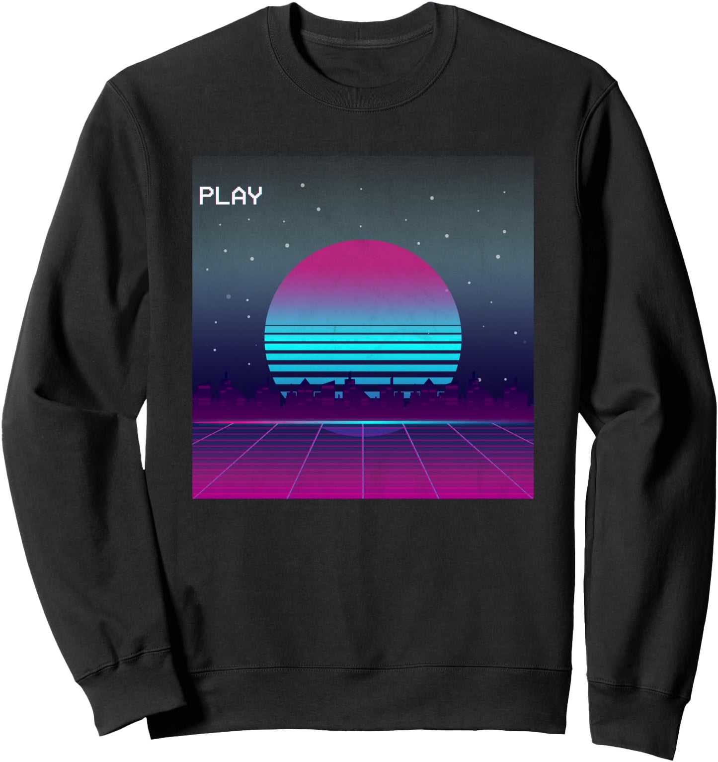 Outrun Landscape Sun Vaporwave Aesthetic 80s Japan Japanese Sweatshirt