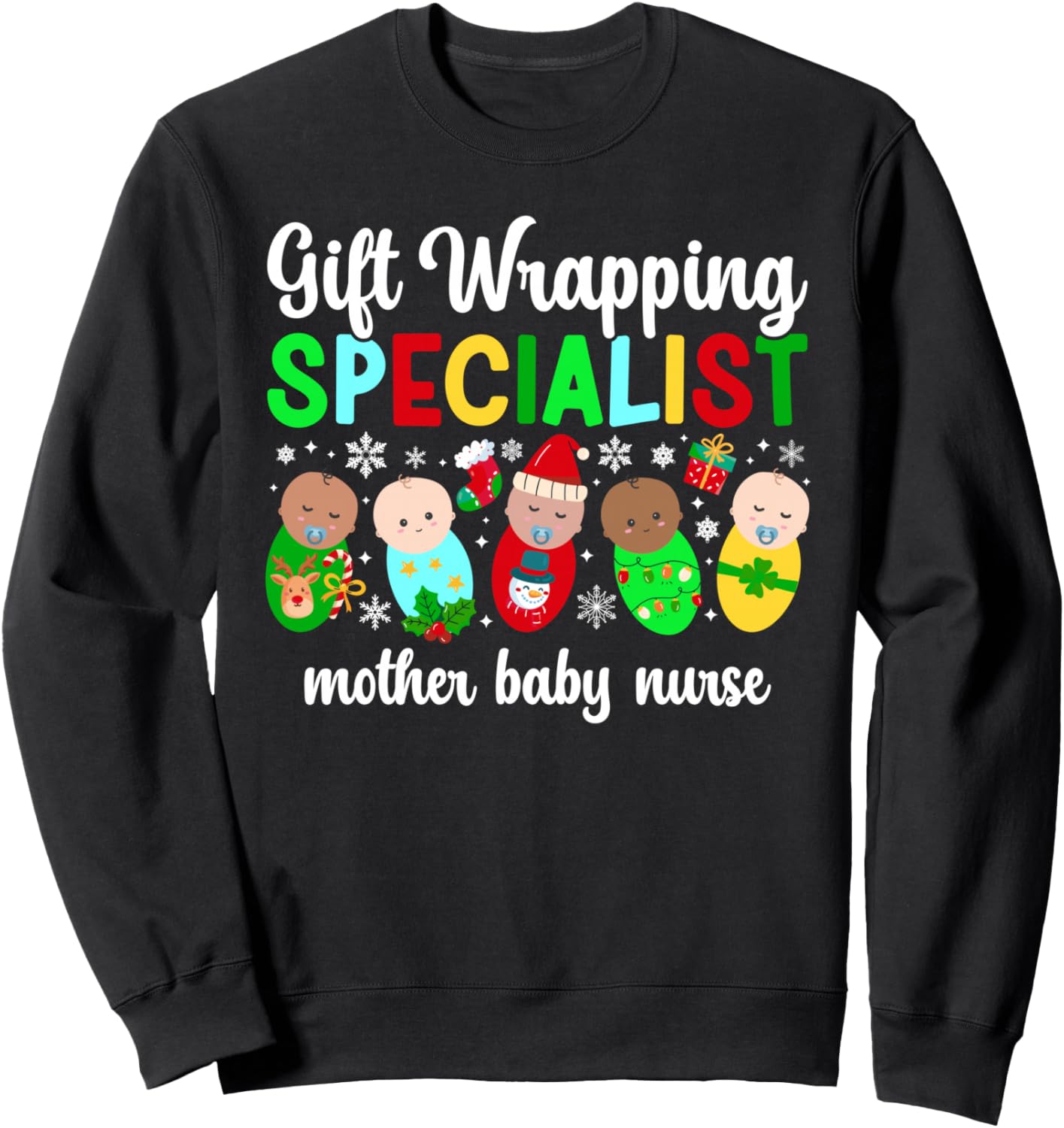 Christmas Mother Baby Nurse Xmas Party Postpartum Nurse Sweatshirt