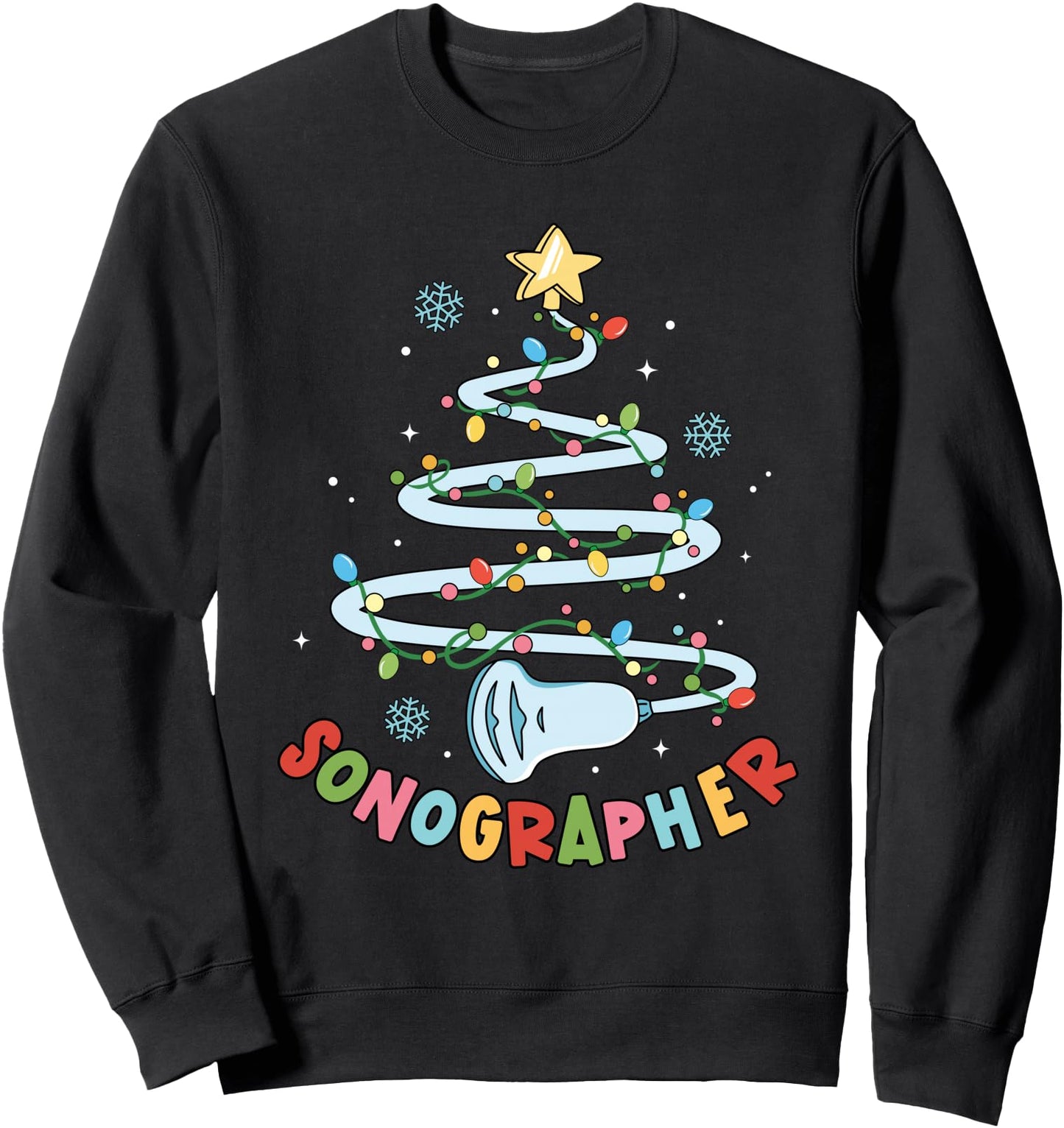 Funny Sonographer Christmas Tree Ultrasound Matching Group Sweatshirt