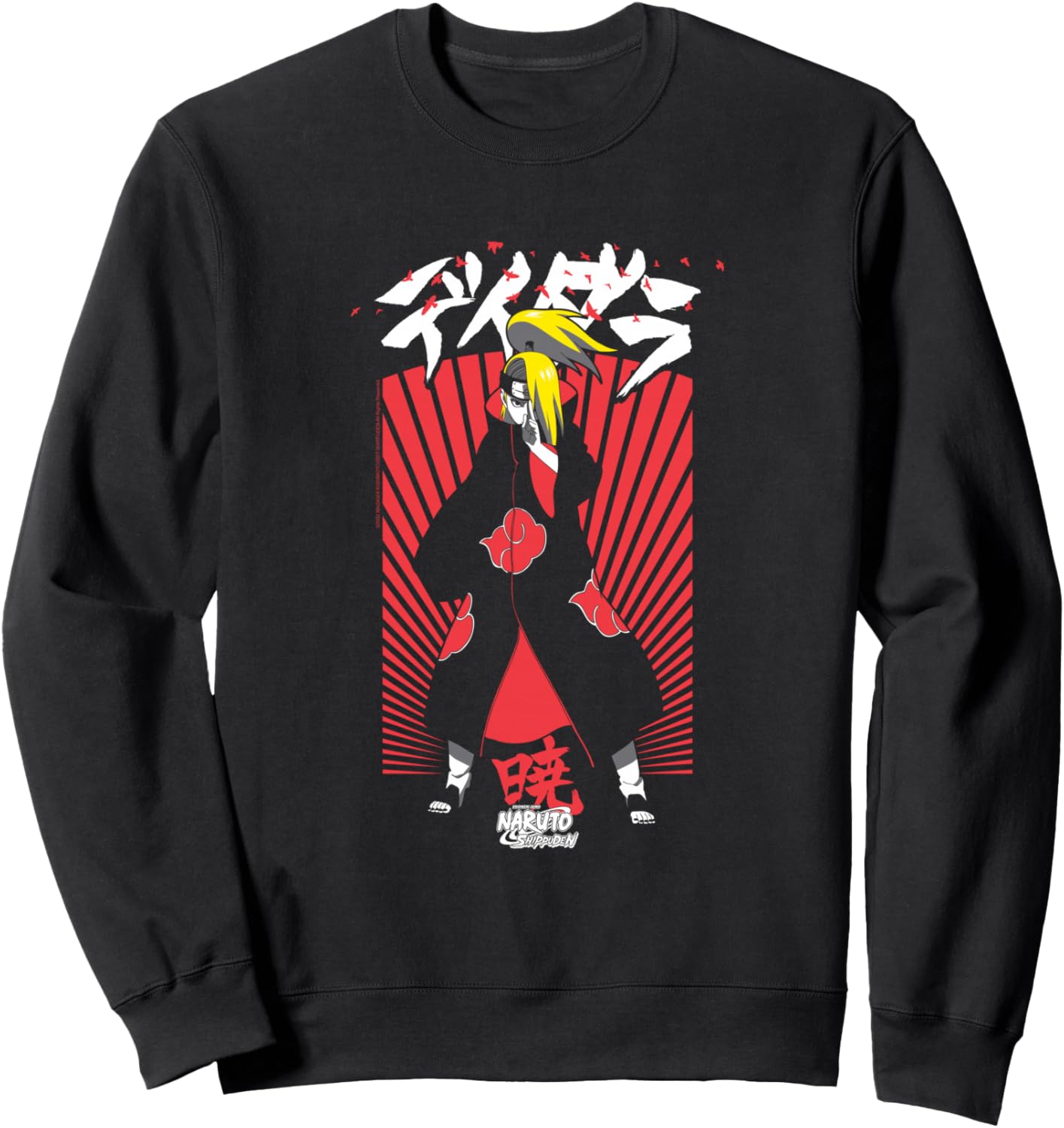 Naruto Shippuden Deidara Jutsu with Kanji Anime Sweatshirt