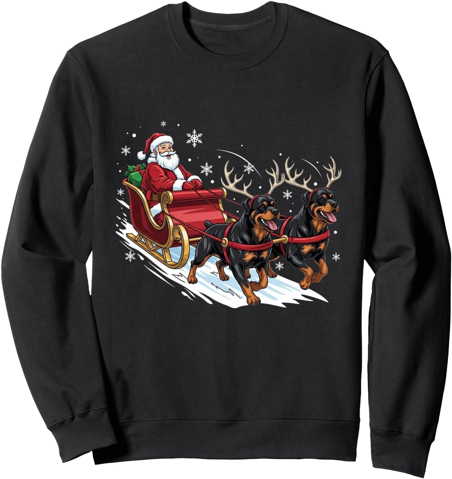 Funny rottweiler Christmas Santa Cute Dog Lovers Sweatshirt