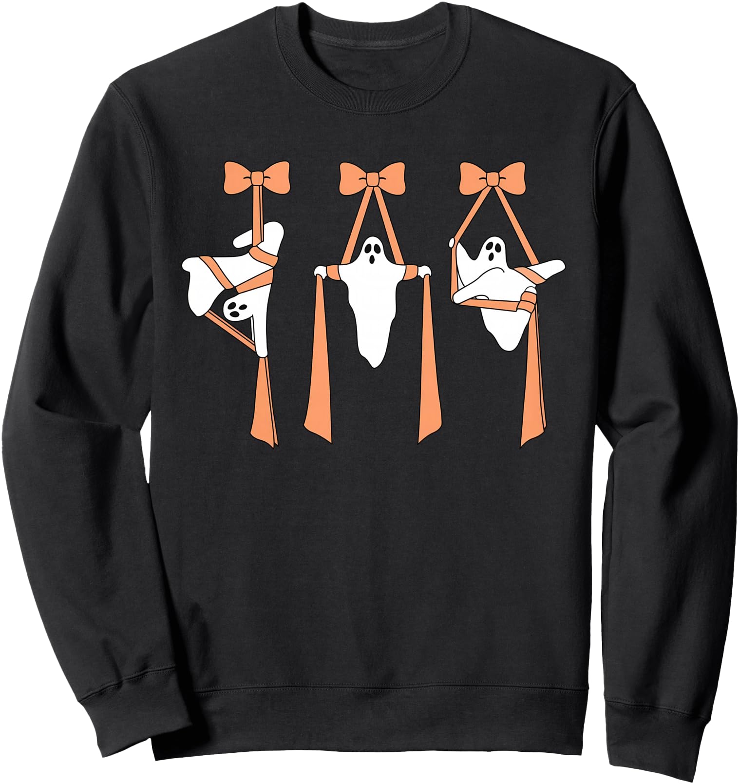 Ghost Aerial Silks Dance Aerialist Bow Aerial Yoga Halloween Sweatshirt