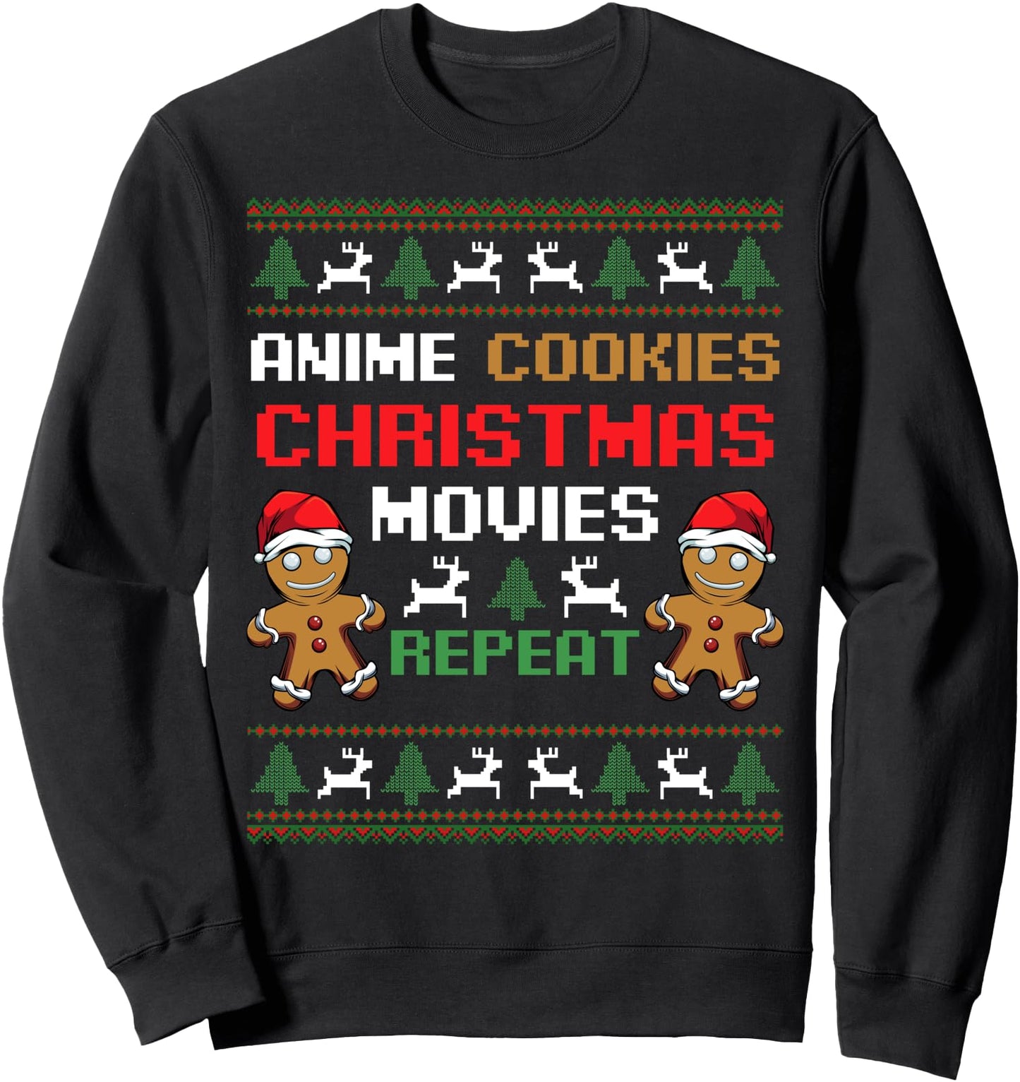 Anime Cookies Baking Christmas Japanese Animation Fan Xmas Sweatshirt