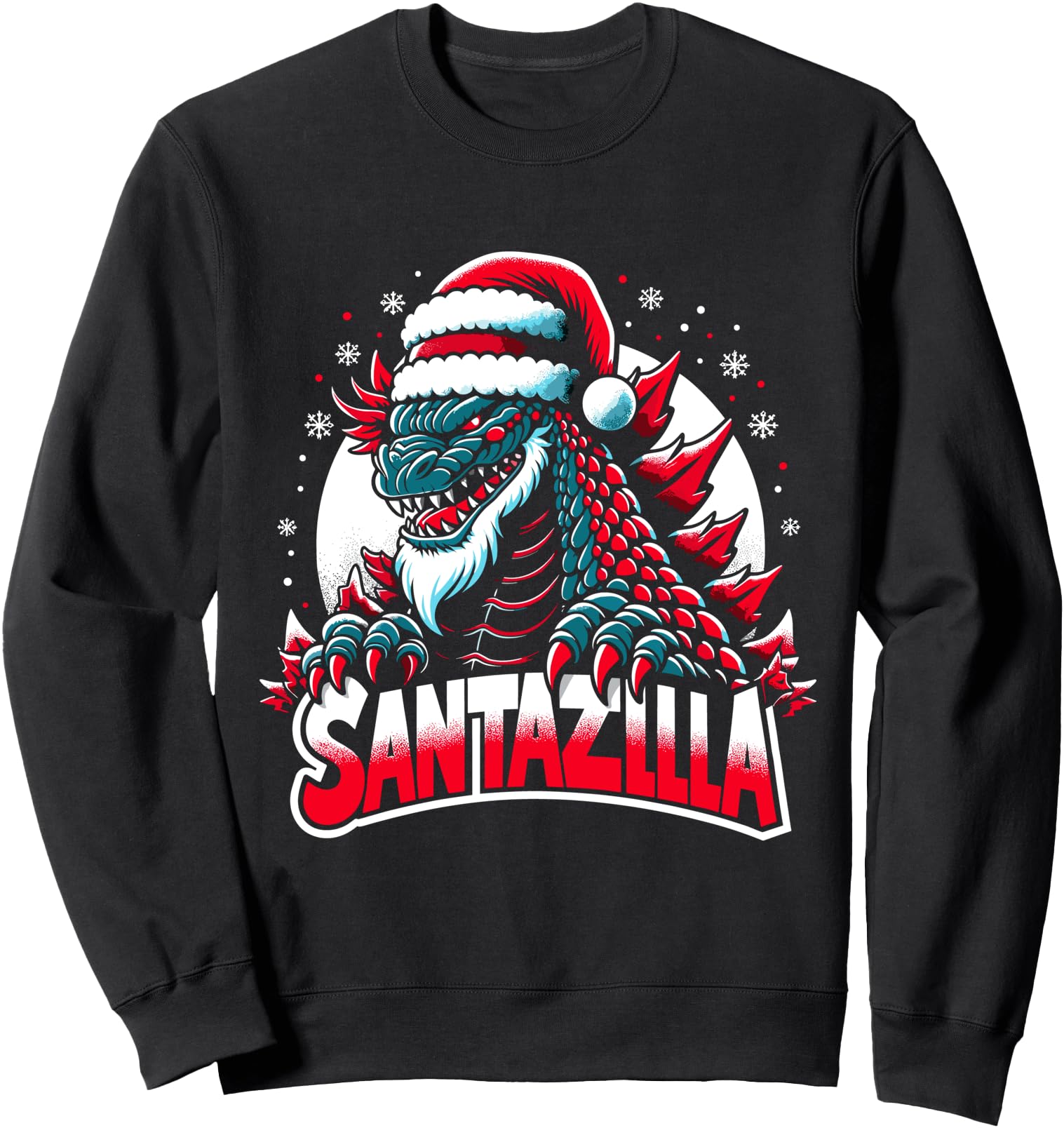 Kaiju Christmas Santazilla Japanese Monster Dinosaur Boys Sweatshirt