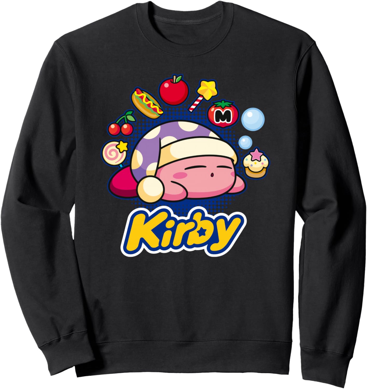 Kirby Sleeping Dreaming About Many Tasty Little Trinkets Sweatshirt