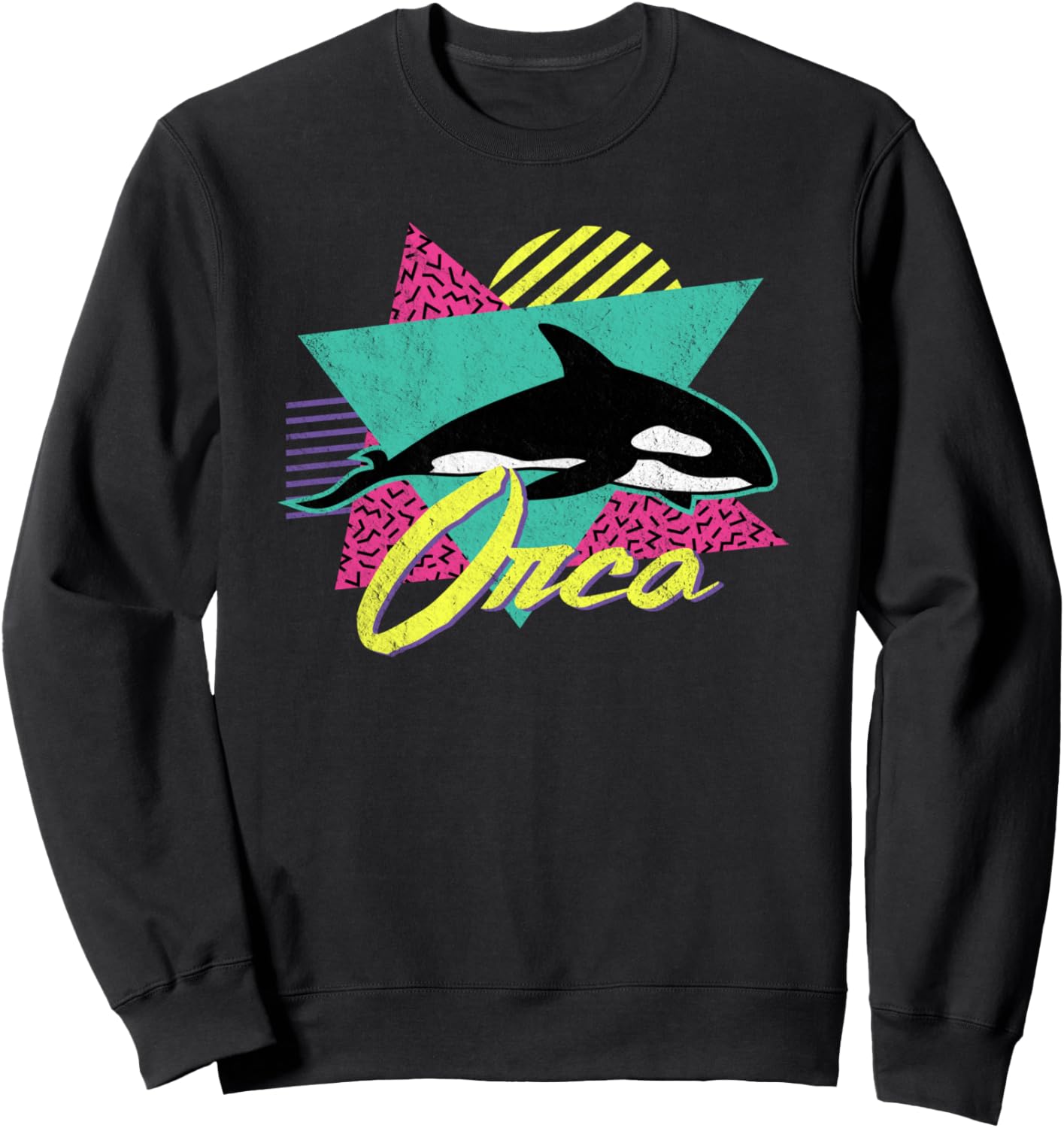 Vintage Retro 80s Or 90s Orca Killer Whale Sweatshirt