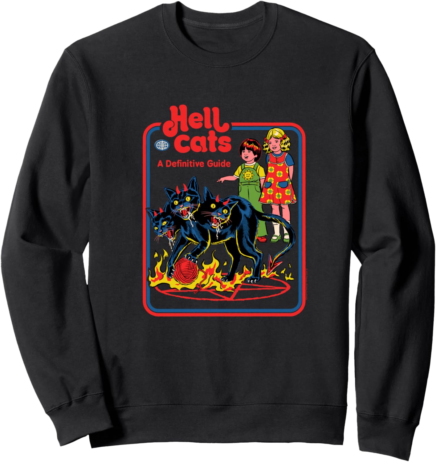 Steven Rhodes Hell Cats: A Definitive Guide Retro Dark Humor Sweatshirt