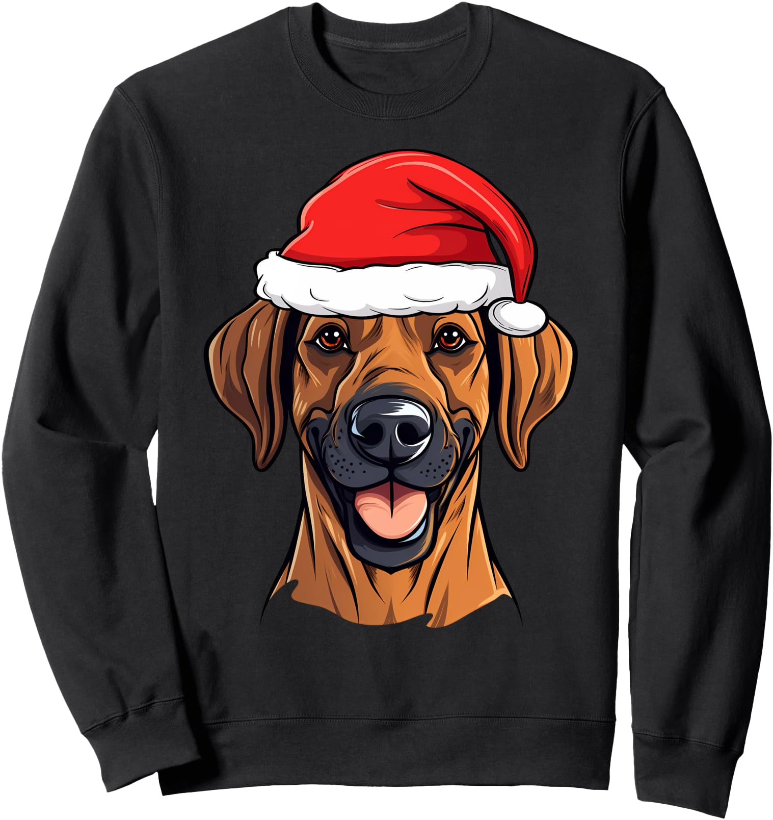 Rhodesian Ridgeback Christmas Santa Dog Cute Holiday Puppy Sweatshirt