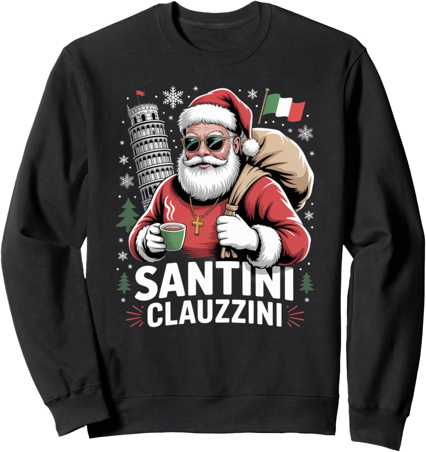 Italian Brainrot Christmas Santini Clauzzini Funny Santa Sweatshirt