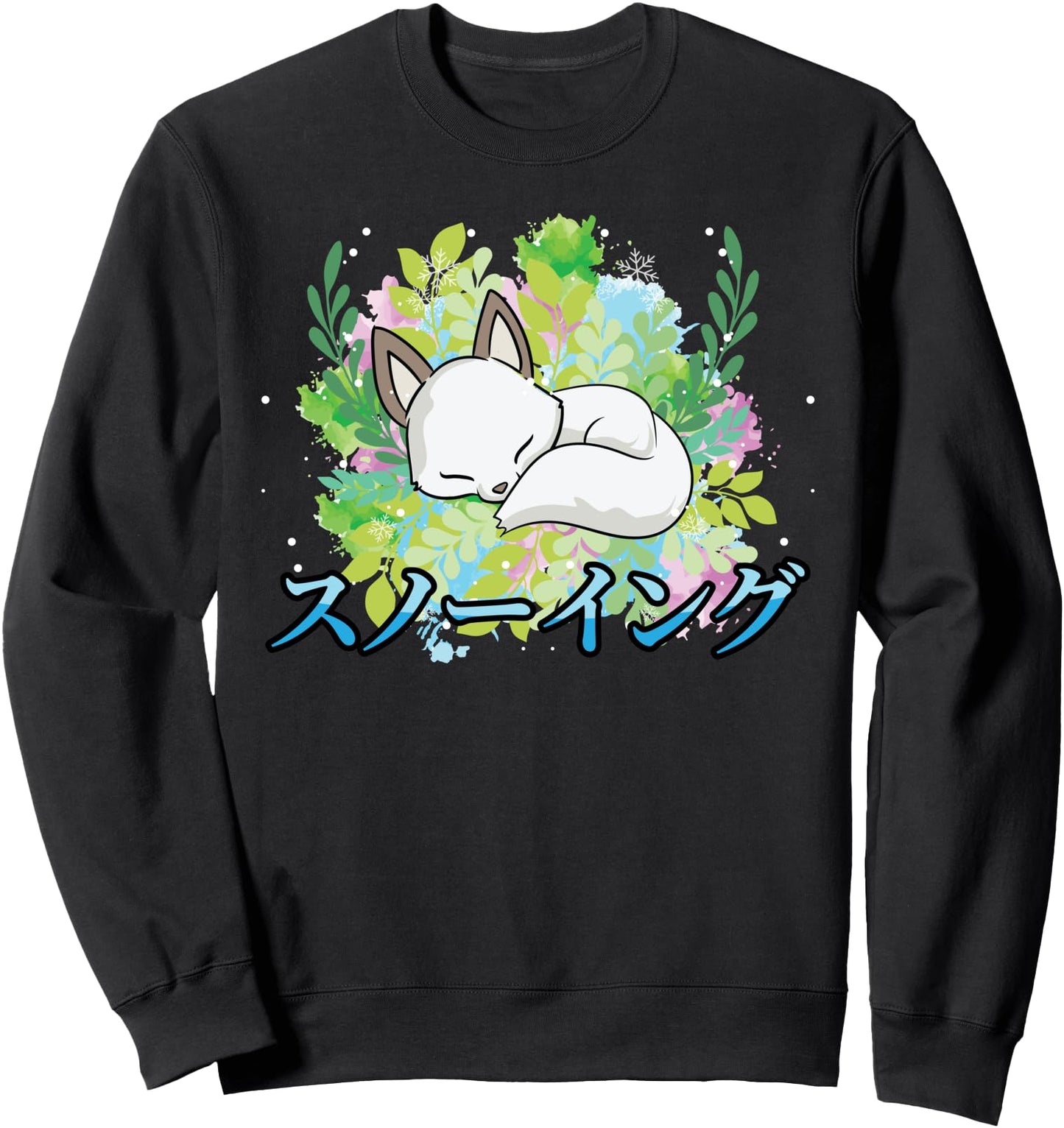 Cute Kawaii Anime Winter Fox - Snow - Japanese Aesthetics Sweatshirt