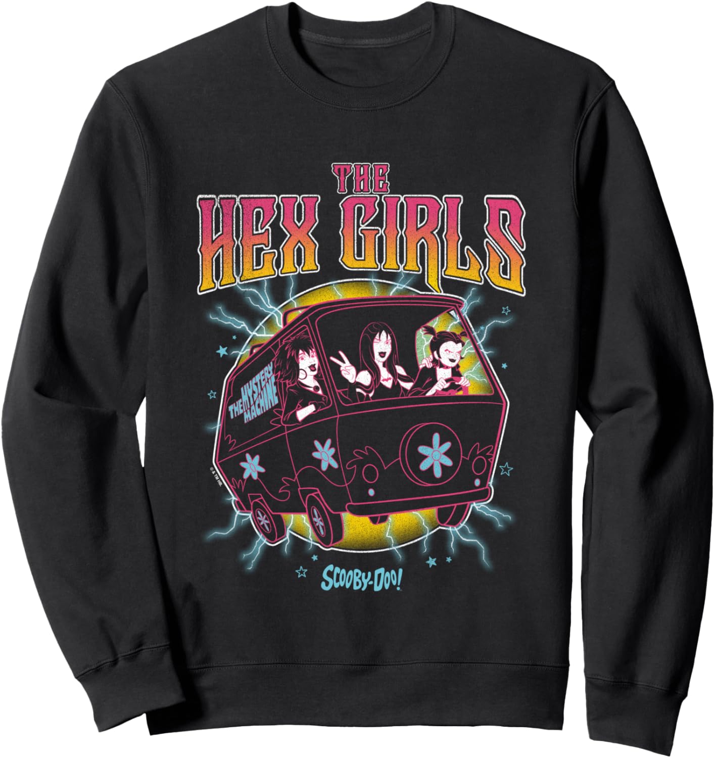 Scooby-Doo The Hex Girls Metal Vintage Big Chest Poster Sweatshirt