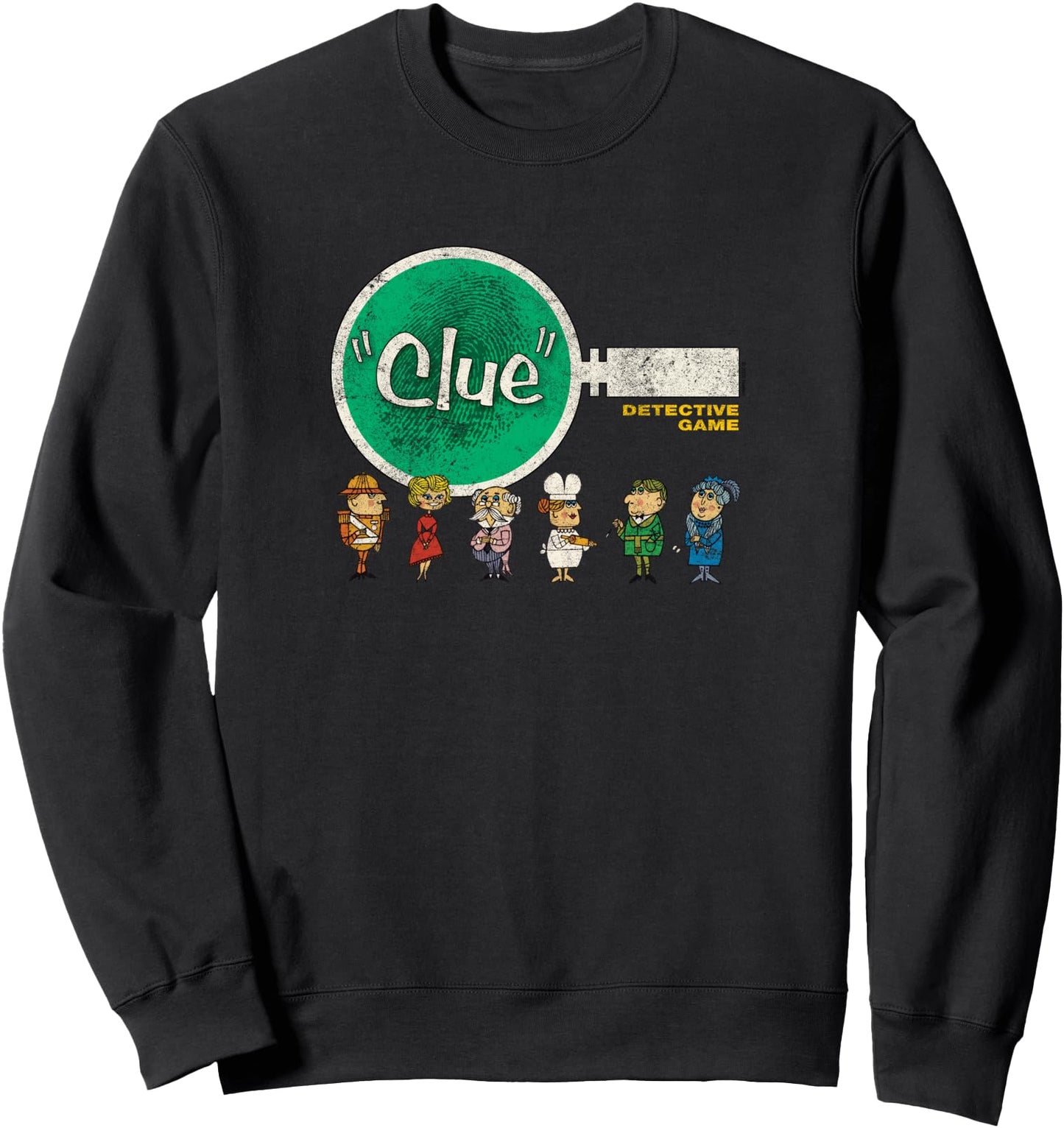 Clue Characters Retro Magnifying Glass Logo Sweatshirt