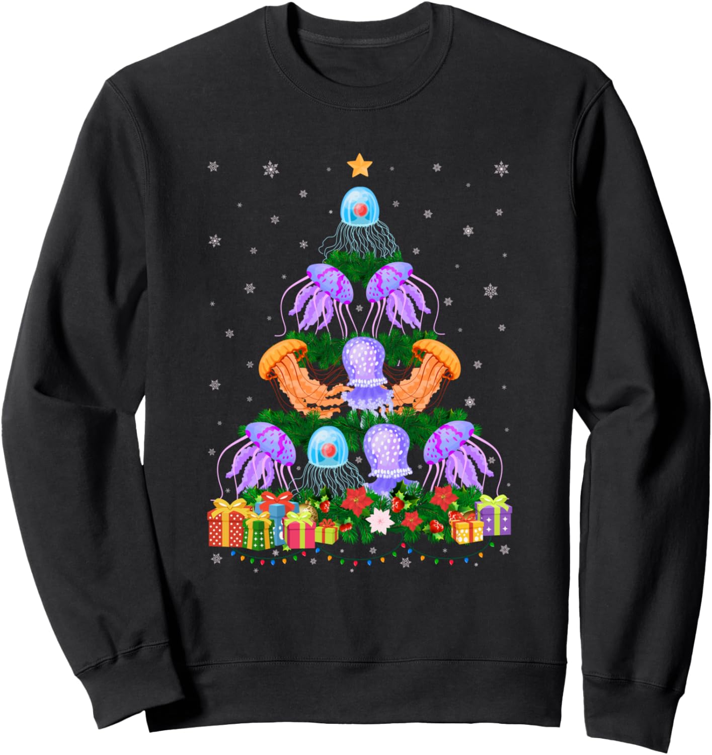 Cool Xmas Outfit for Jellyfish Lovers Ugly Christmas Sweater Sweatshirt