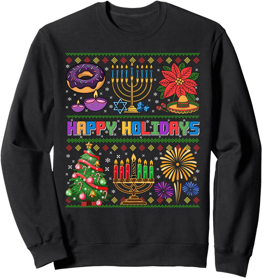 Christmas Hanukkah Kwanzaa Feliz Navidad New Year Ugly Xmas Sweatshirt