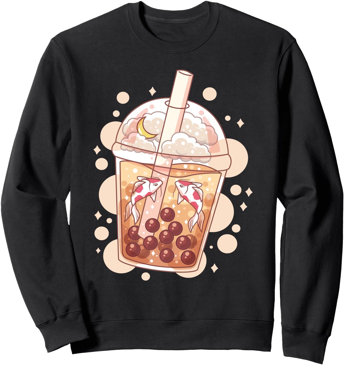 Koi Carp Fish Kawaii Milk Tea Boba Japanese Anime Aesthetic Sweatshirt