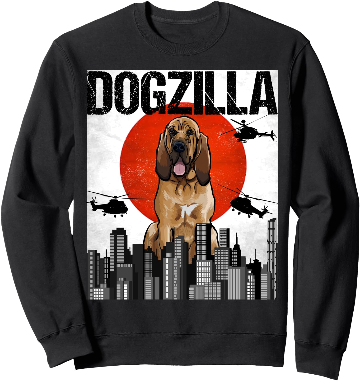 Funny Vintage Japanese Dogzilla Bloodhound Sweatshirt