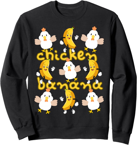Chicken Banana Meme Trending Funny Chicken Banana Sweatshirt