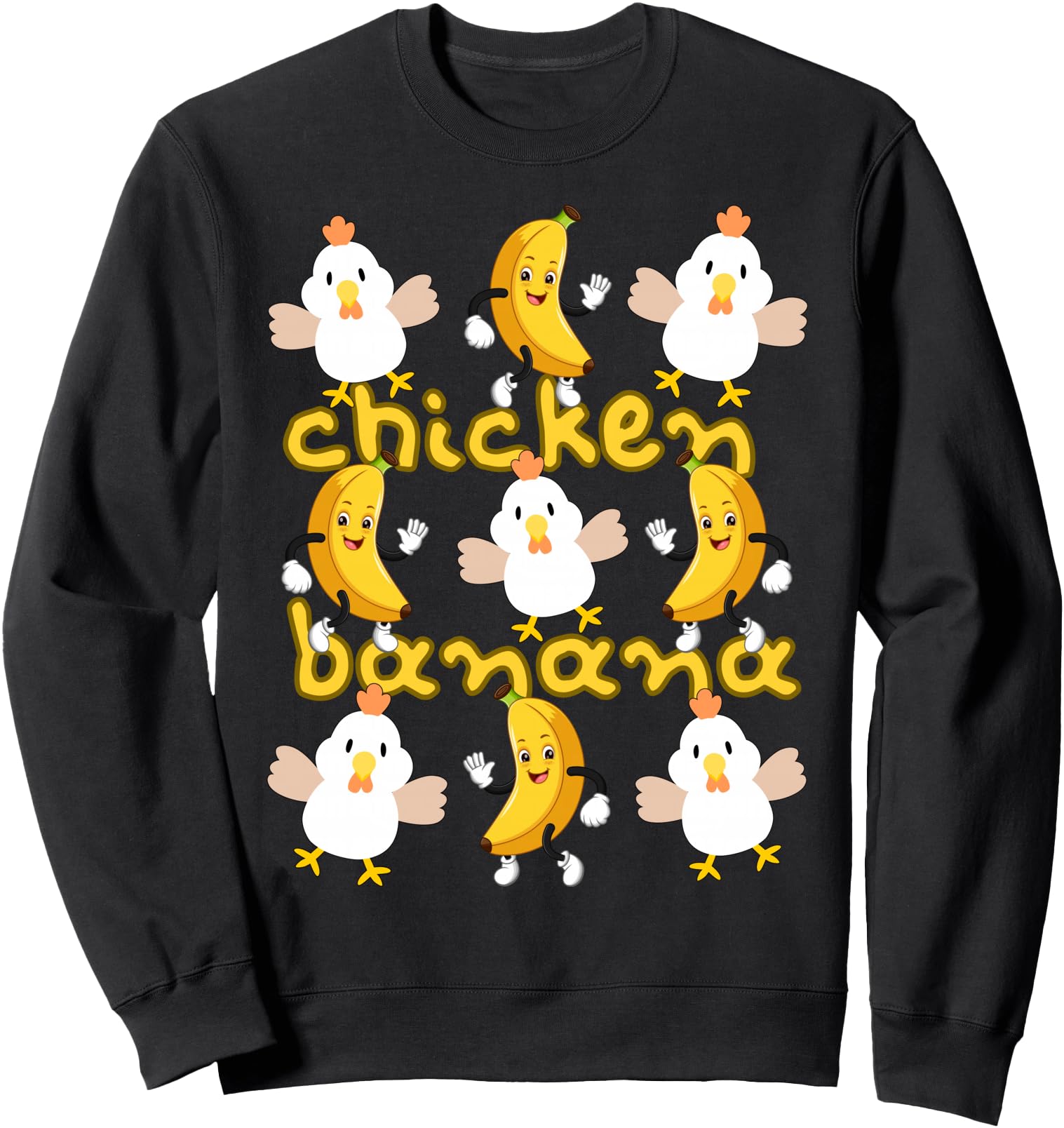 Chicken Banana Meme Trending Funny Chicken Banana Sweatshirt