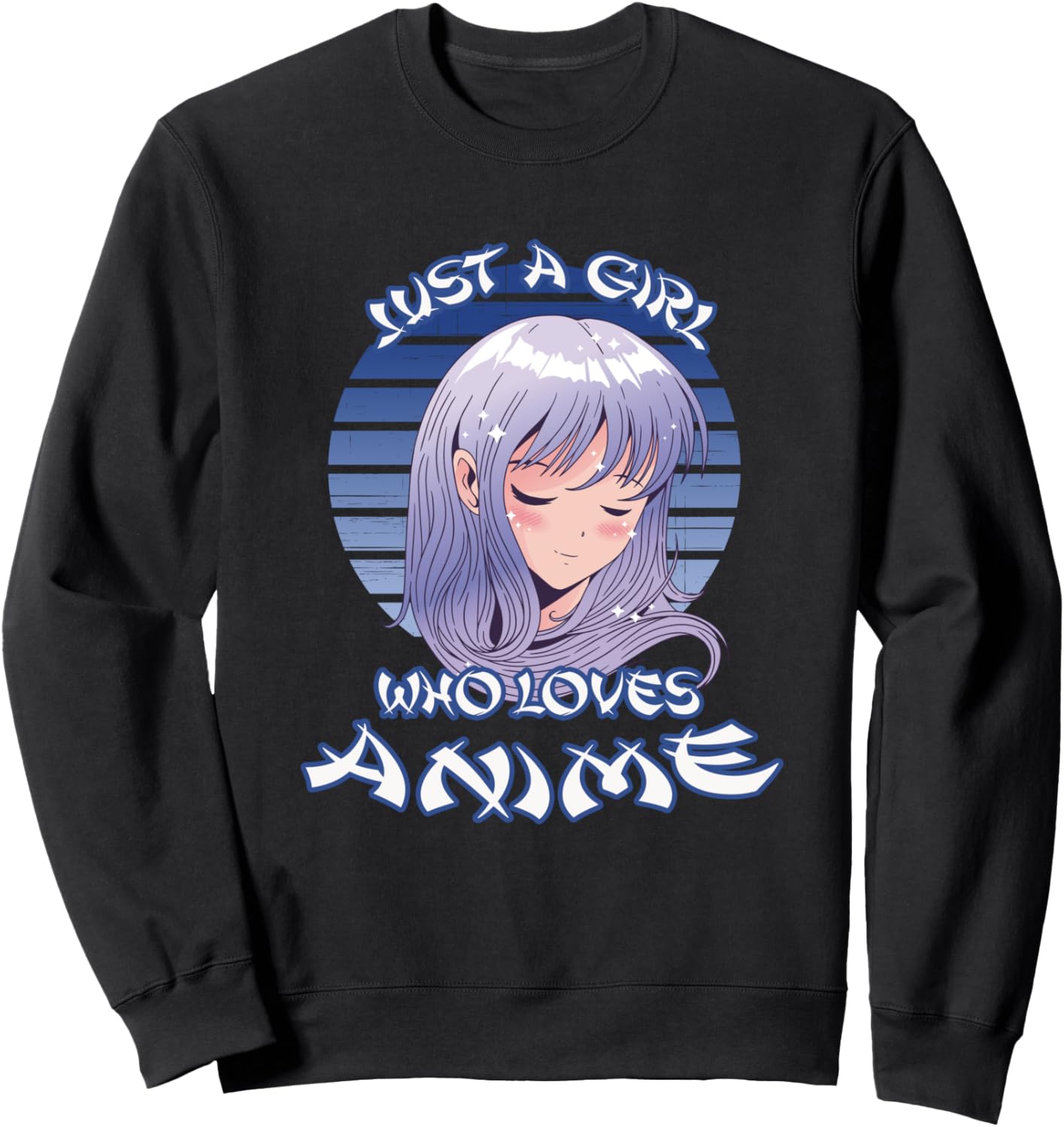 Just A Girl Who Loves Anime for Teen Girls Anime Vintage Sweatshirt