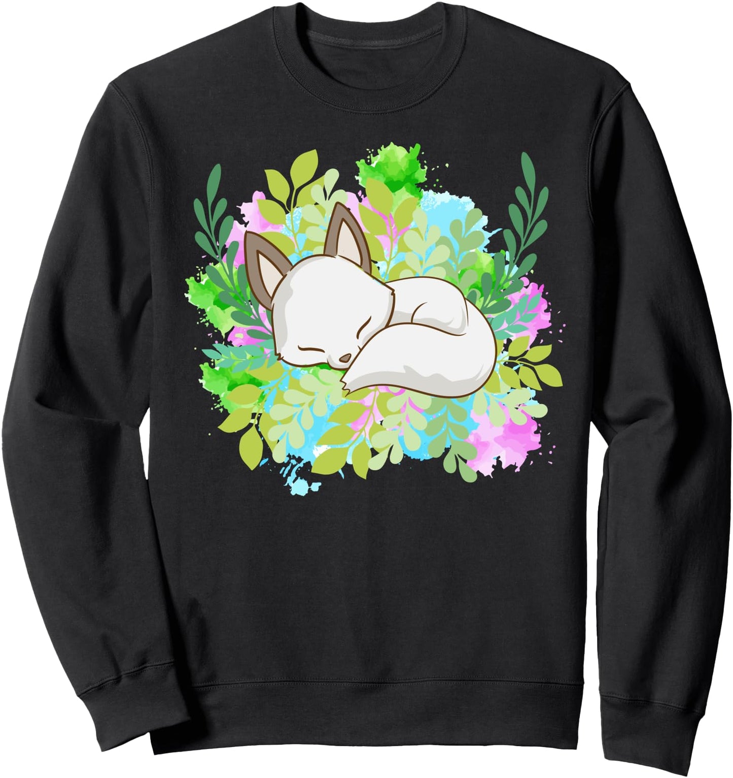 Cute Kawaii Anime - White Japan Fox - Aesthetic Japanese Sweatshirt