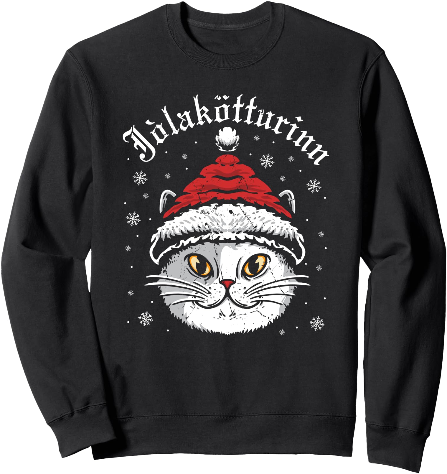 Jlaktturinn Christmas Yule Cat Icelandic Folklore Iceland Sweatshirt