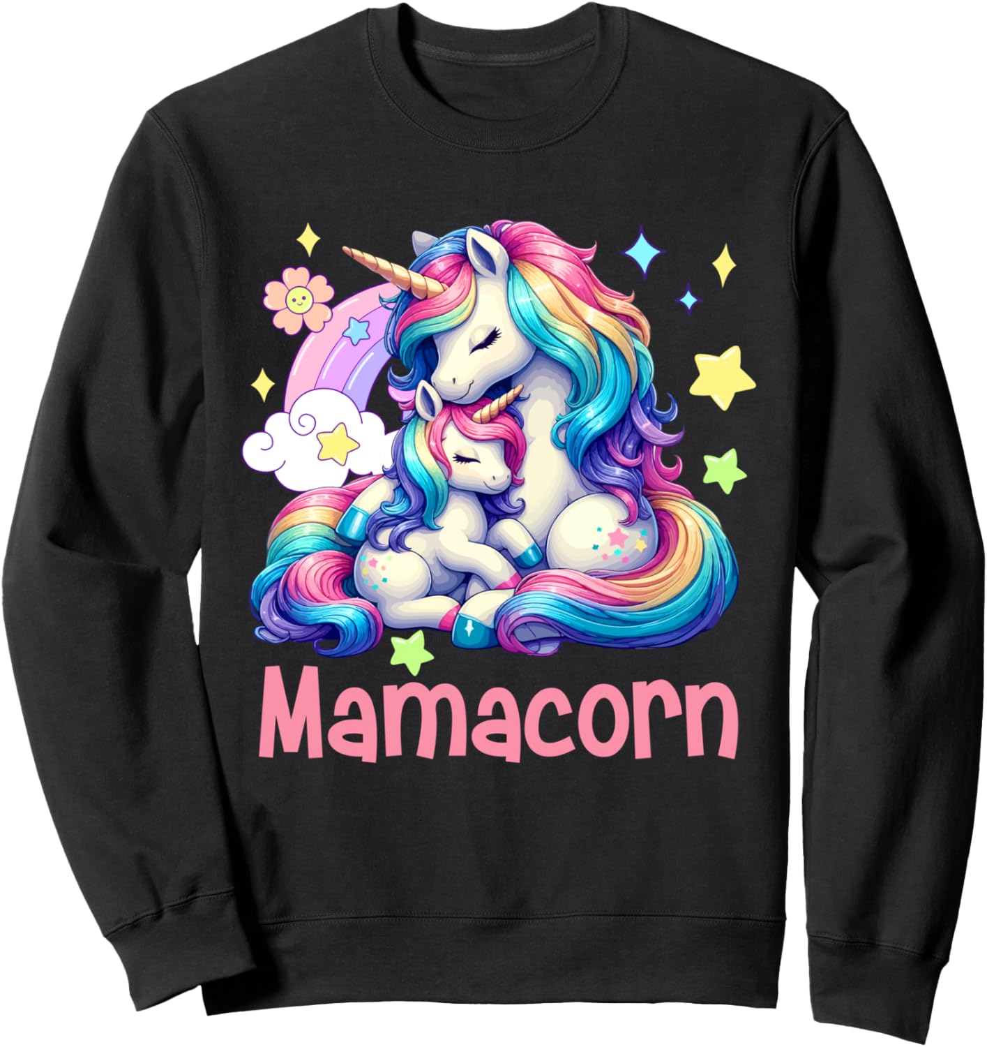 Mamacorn Mother's Day Mama Costume Unicorns Lover Family Sweatshirt
