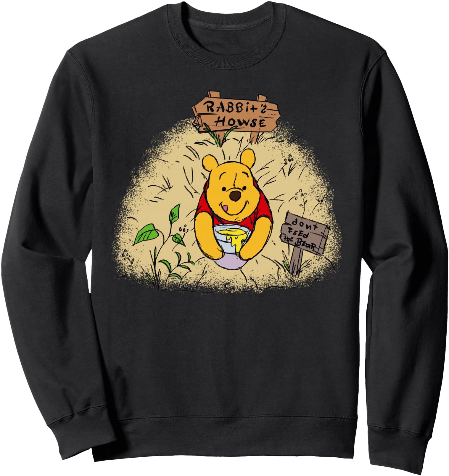 Disney Winnie the Pooh Rabbit's House Don't Feed the Bear Sweatshirt