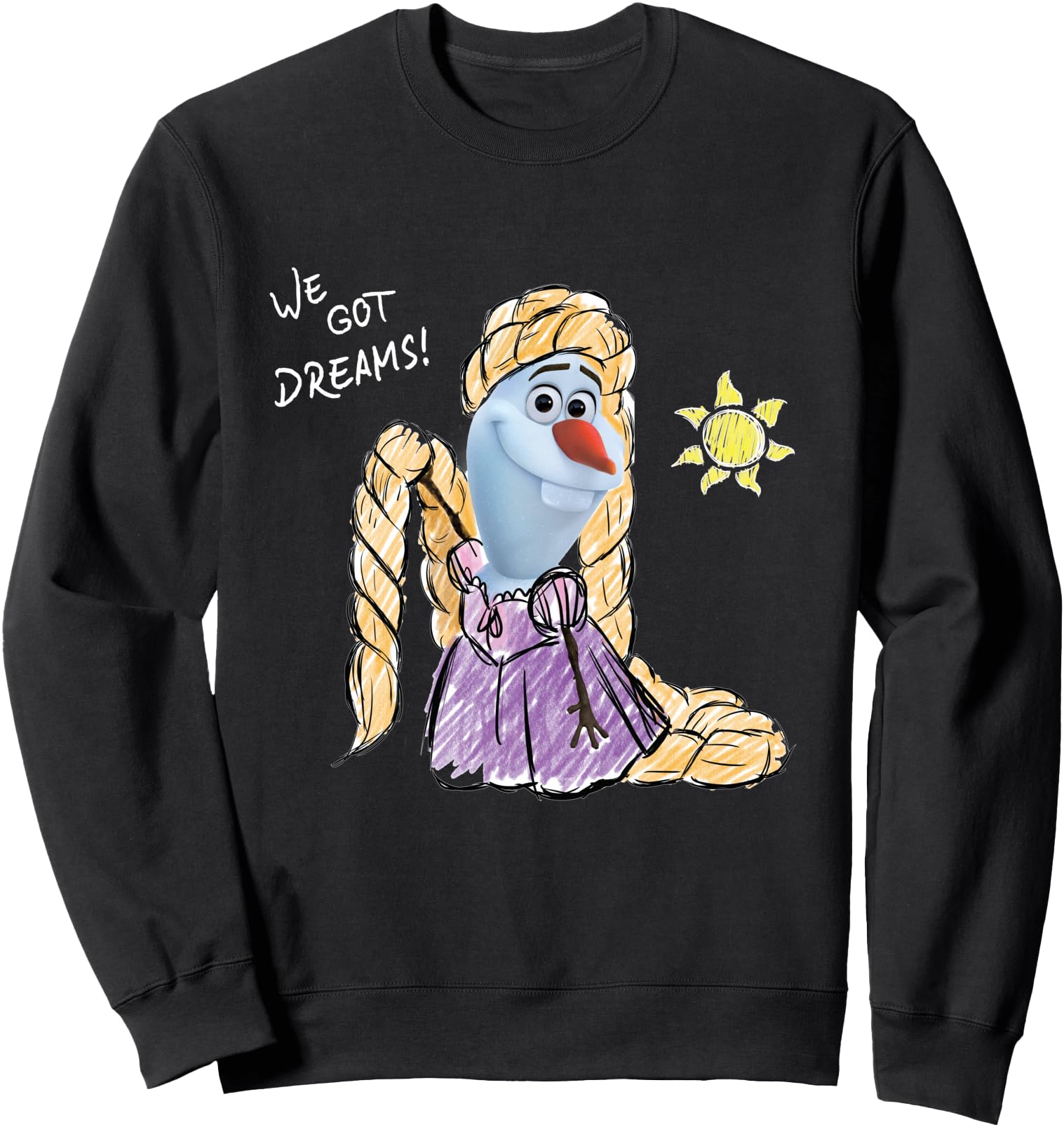 Disney Olaf Presents Tangled Rapunzel We Got Dreams Sweatshirt