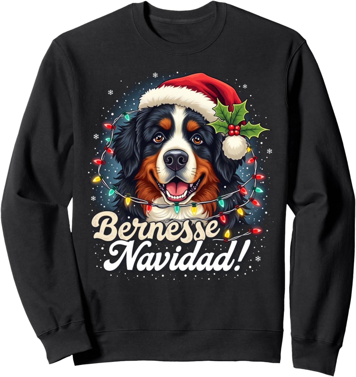 Bernese Mountain Dog Christmas Funny Bernese Navidad Berner Sweatshirt