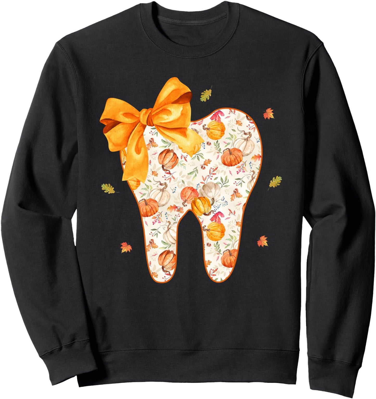 Coquette Bow Fall Tooth Dental Assistant Hygiene Oral RDH Sweatshirt