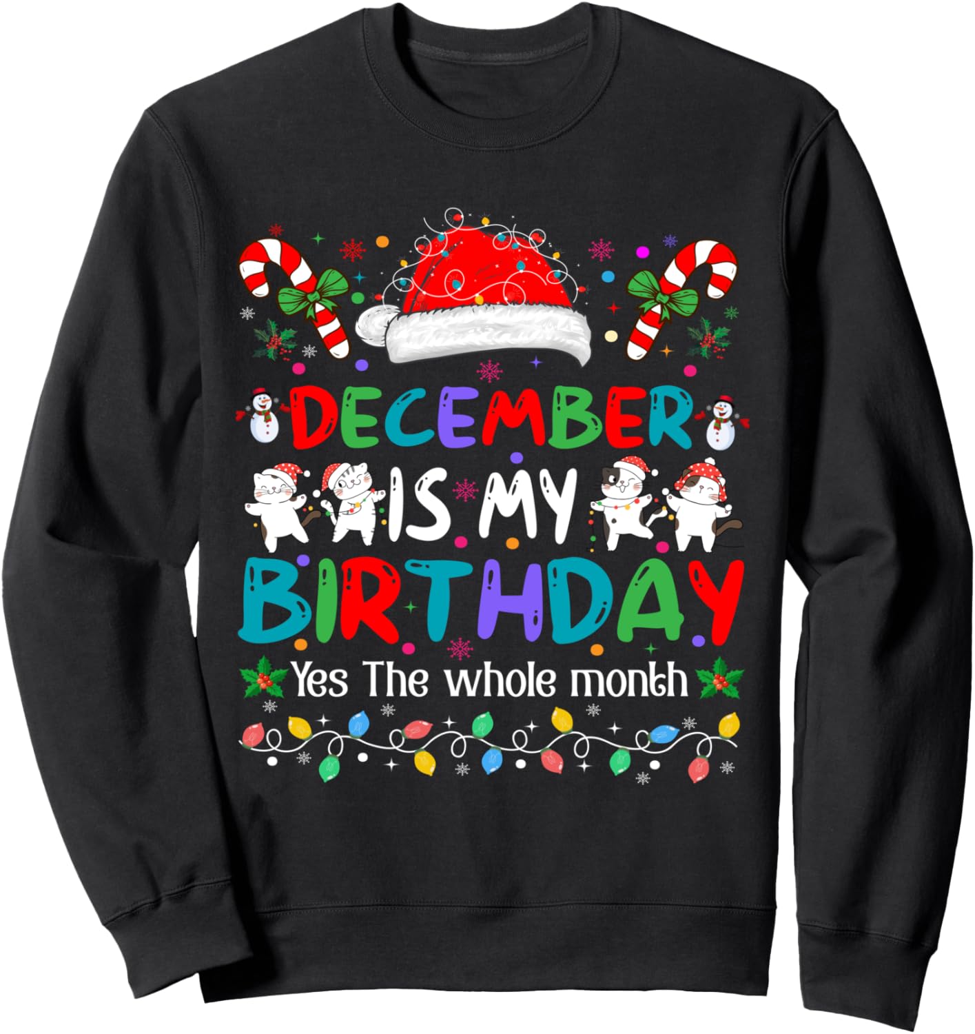 Christmas December Birthday Funny December is My Birthday Sweatshirt