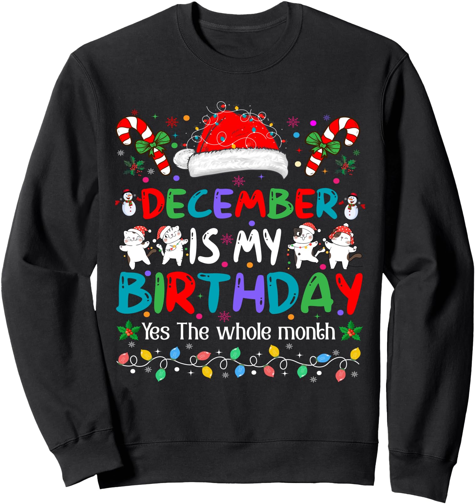 Christmas December Birthday Funny December is My Birthday Sweatshirt