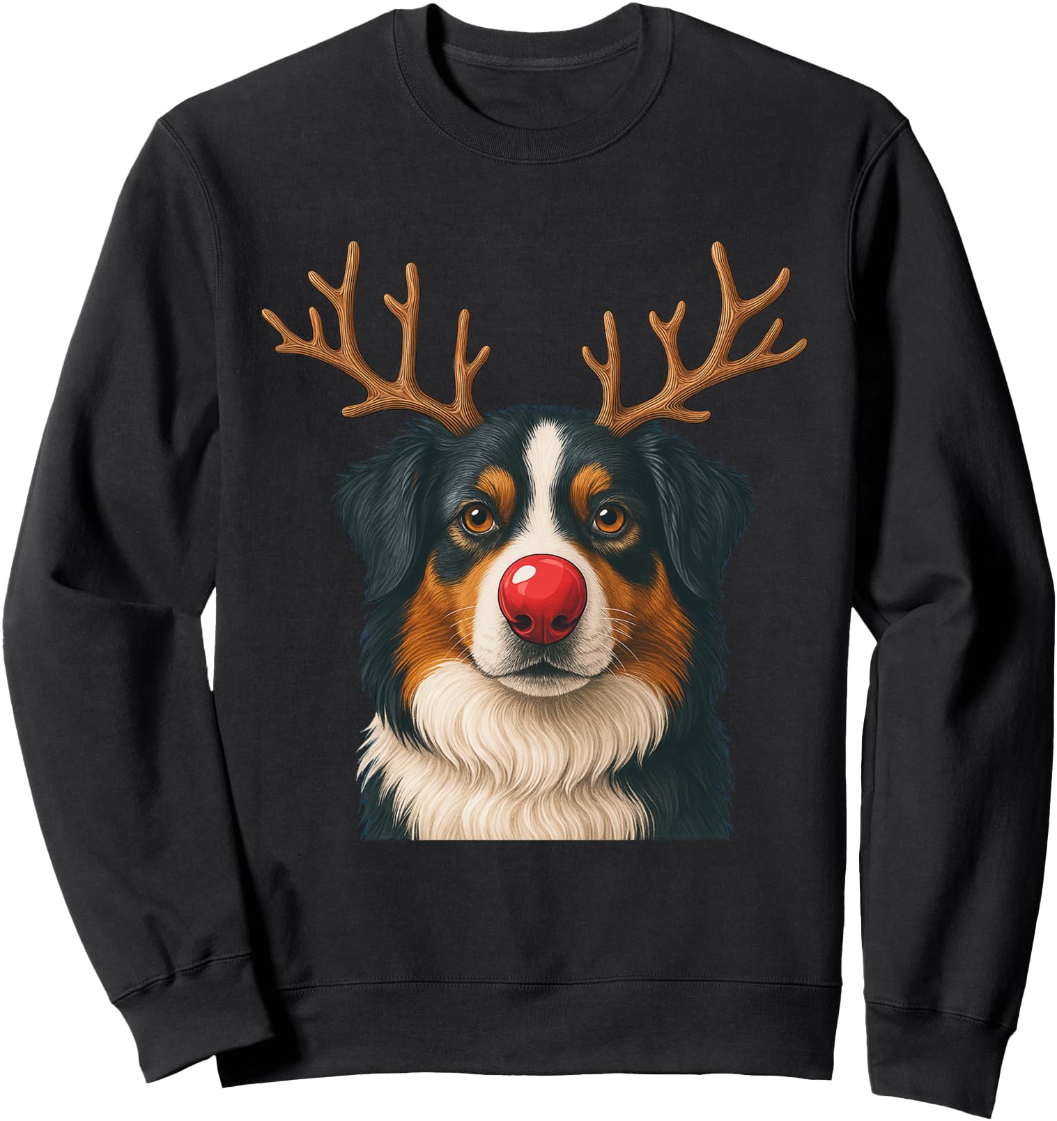 Reindeer Australian Shepherd Christmas Aussie Dog Mom Pajama Sweatshirt