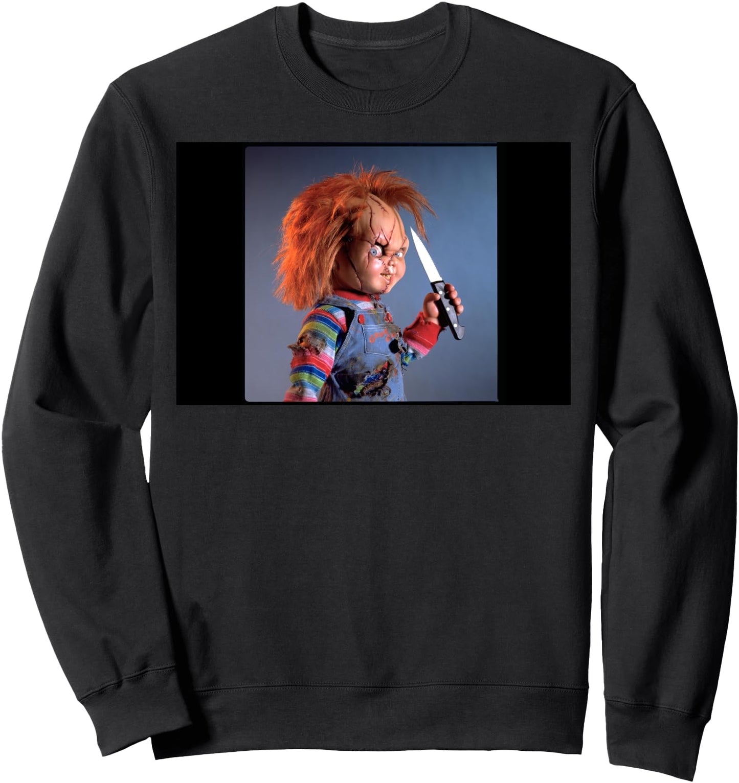 Bride of Chucky Side View of Chucky Sweatshirt Sweatshirt