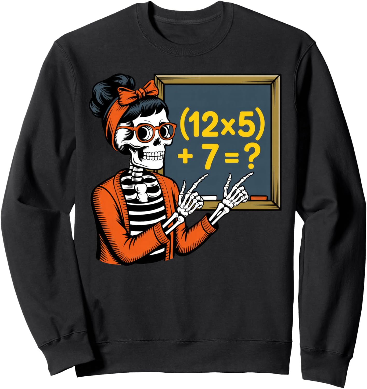 67 Teacher Halloween Skeleton Six Seven Meme Brainrot Math Sweatshirt
