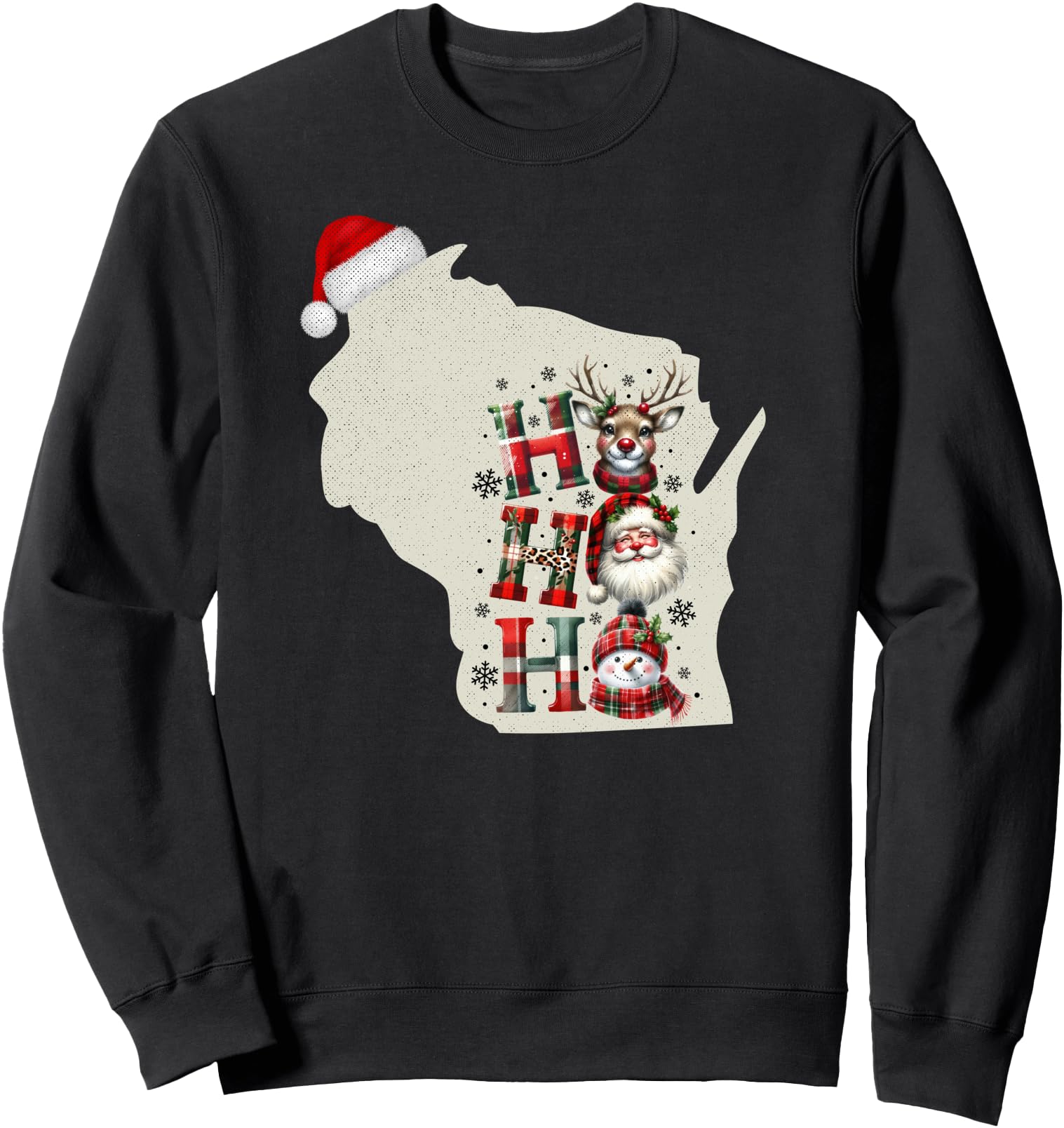 Christmas Wisconsin Xmas State Map Wisconsin Christmas Sweatshirt