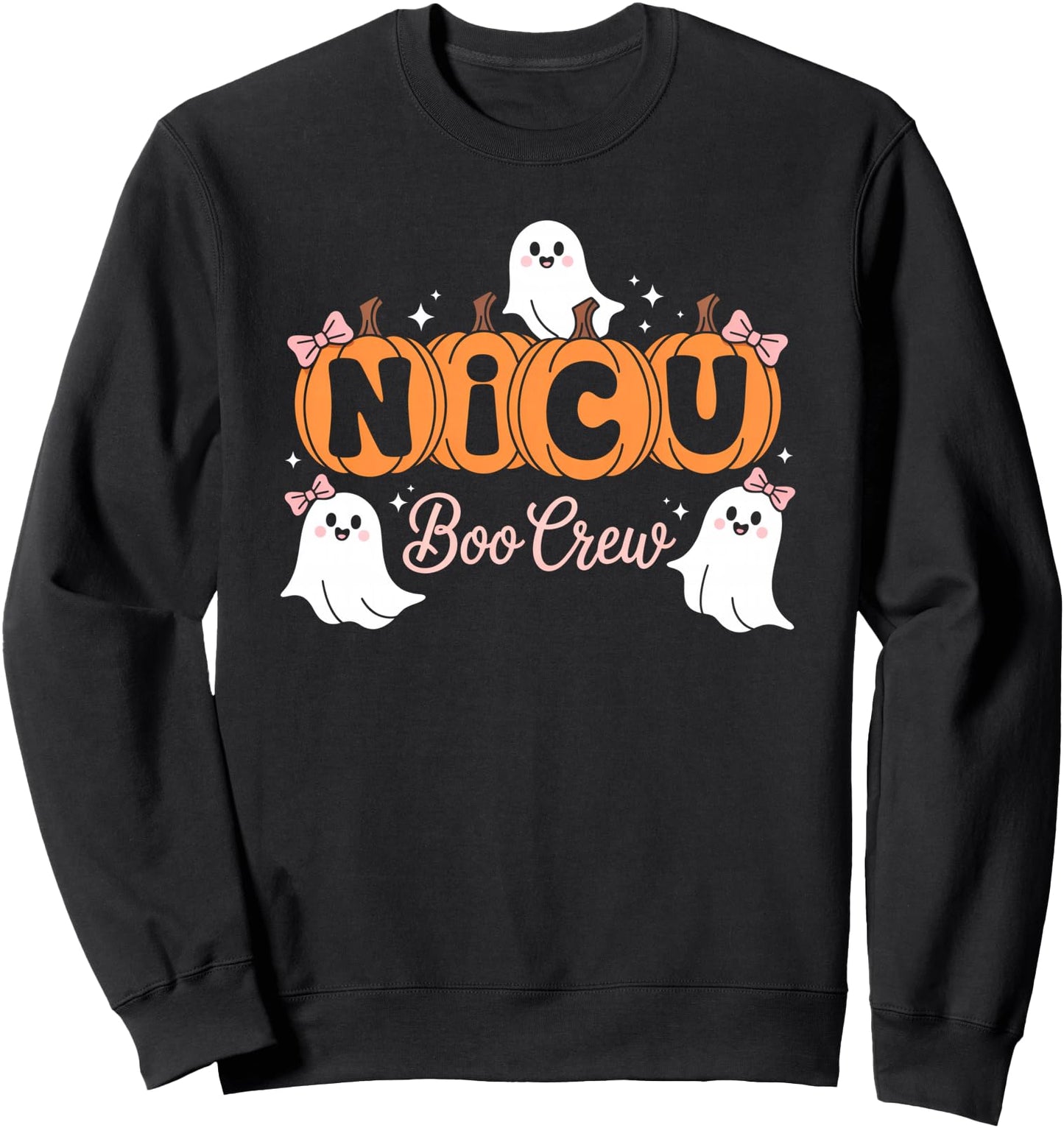 Funny NICU Boo Crew Nurse Ghost Halloween Spooky Season Sweatshirt