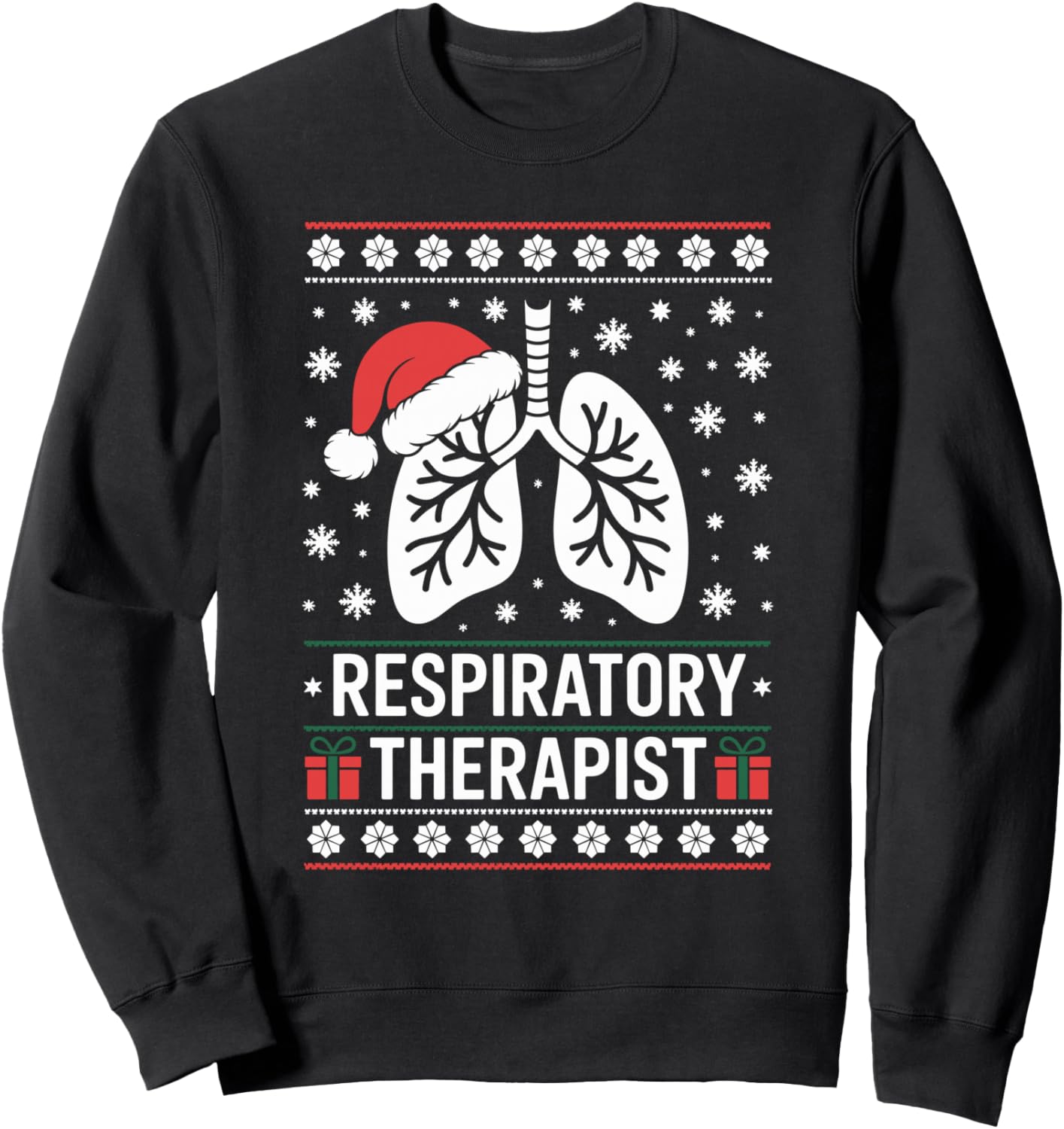 Respiratory Therapist Ugly Christmas Sweater RT Therapy Sweatshirt
