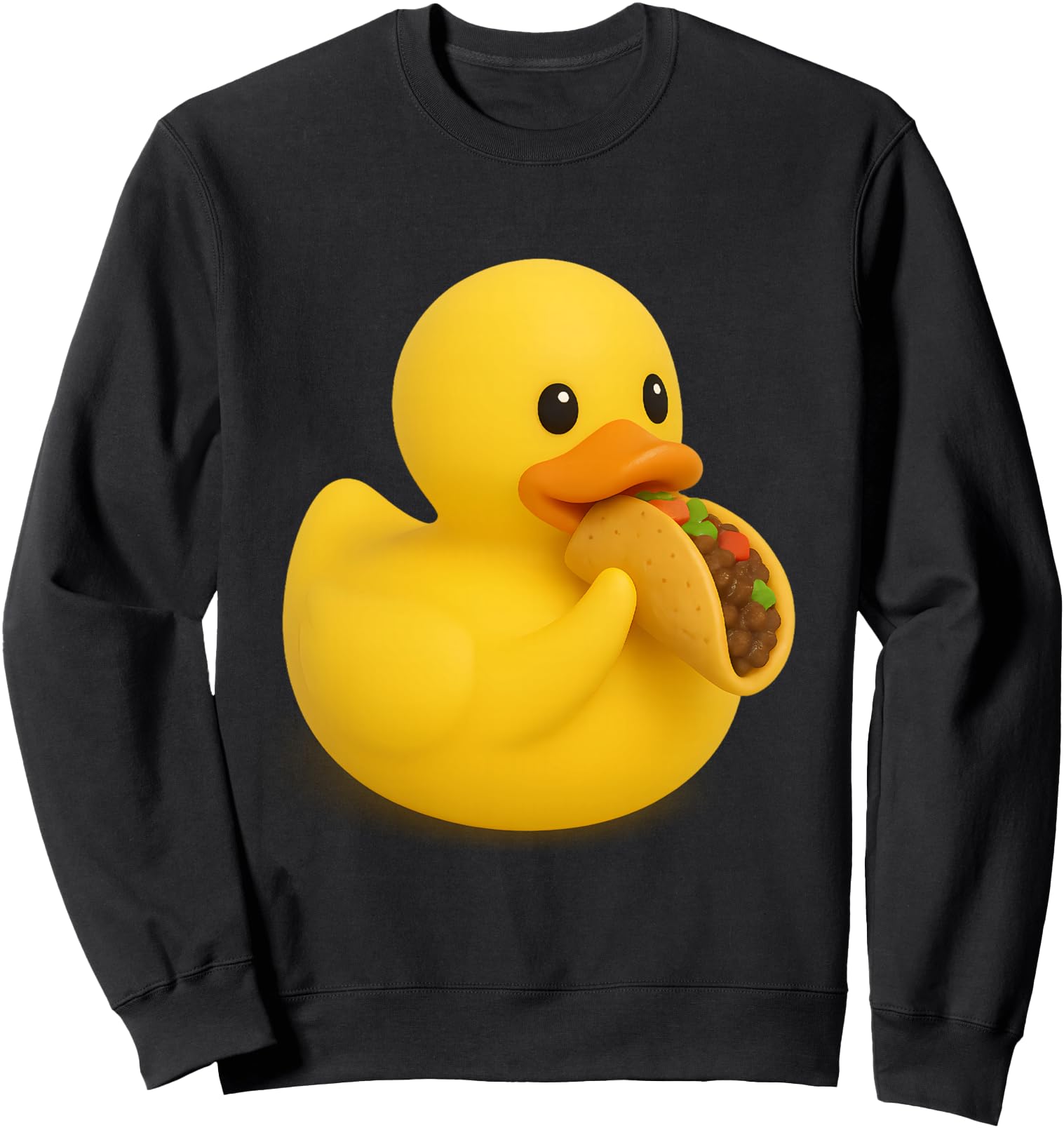 Rubber Duck Eating Tacos Sweatshirt