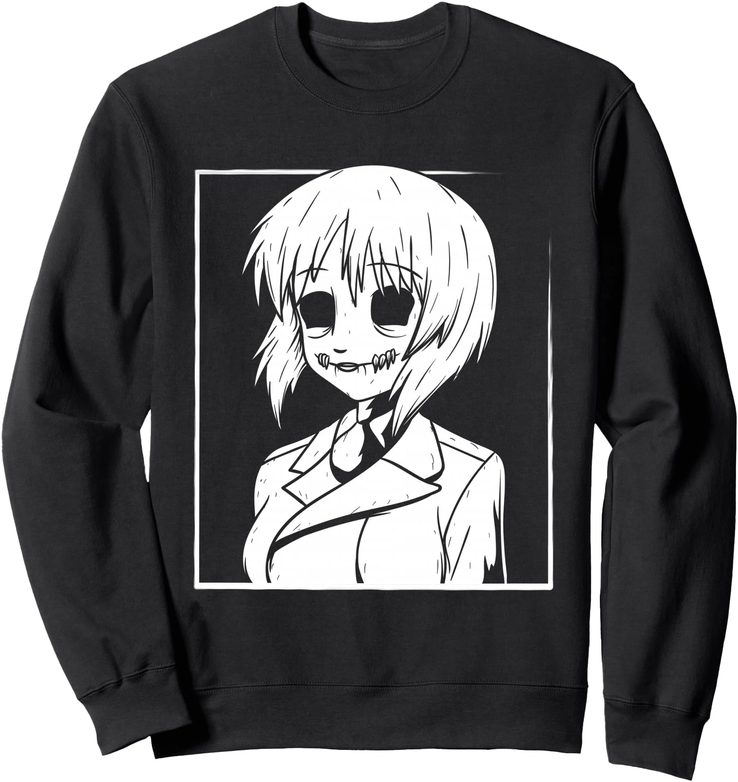Goth Girl Sad Anime Occult Japanese Gothic Grunge Sweatshirt