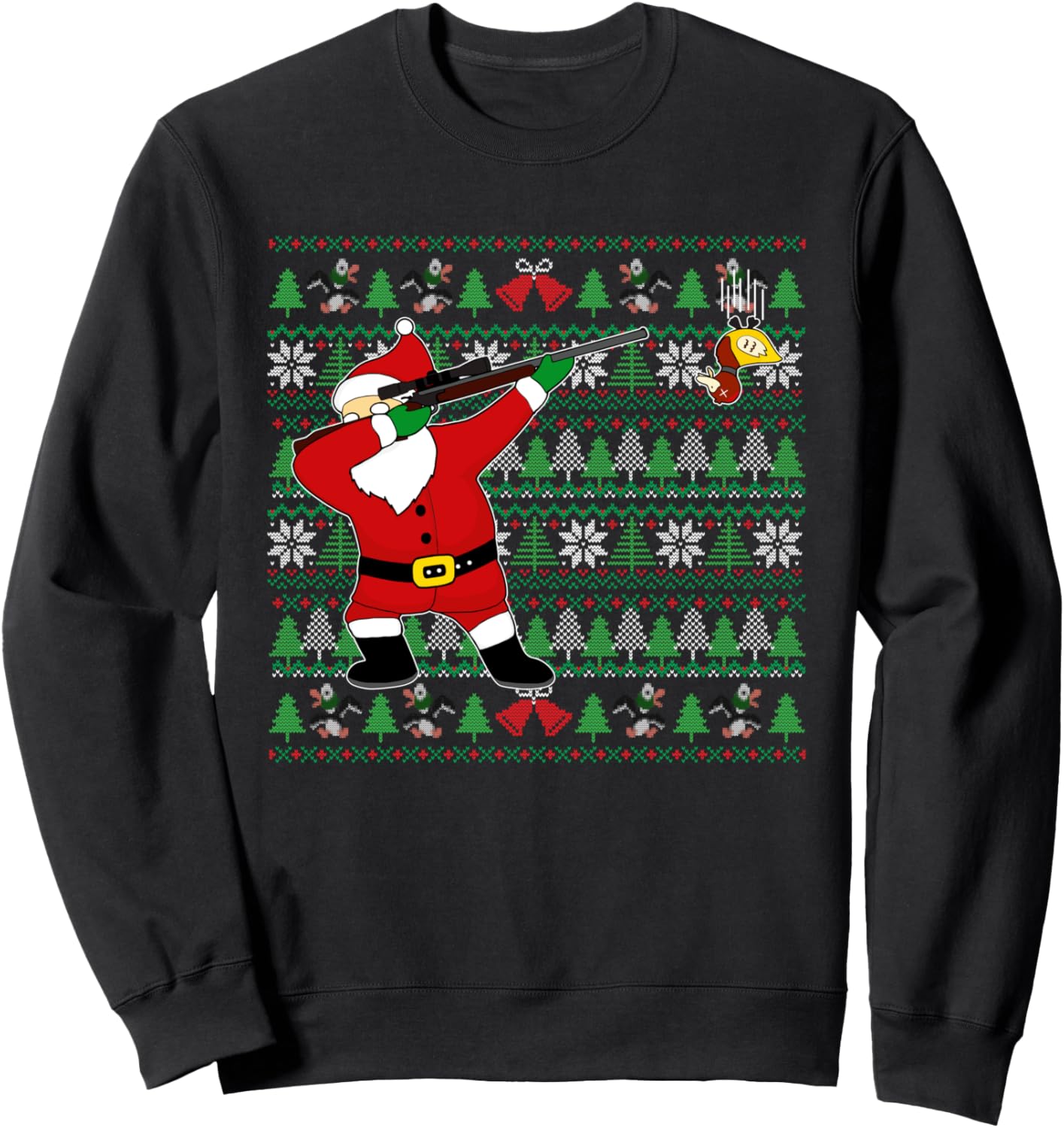 Dabbing Santa Duck Hunting Ugly Xmas Sweater Hunter Gift Sweatshirt