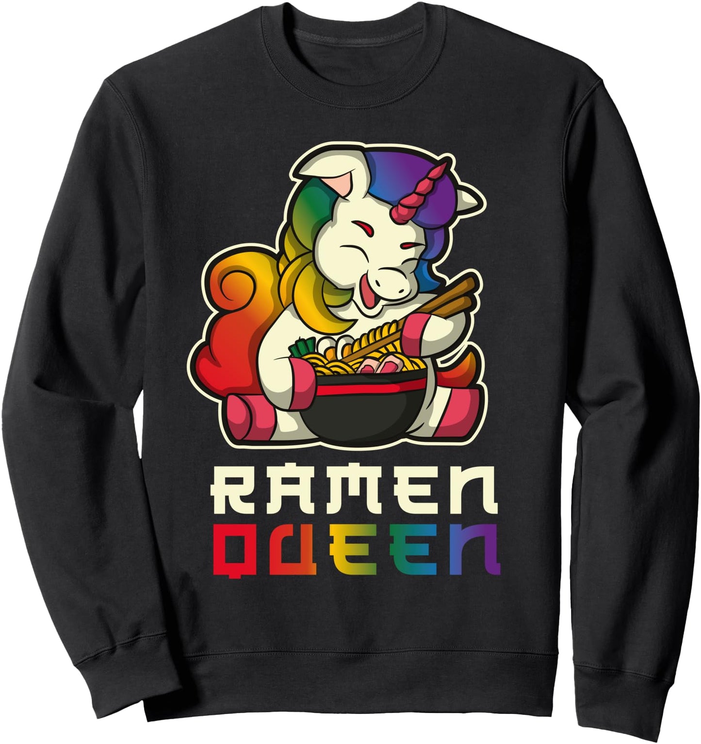 Japanese Anime Kawaii Ramen Noodles Unicorn Sweatshirt