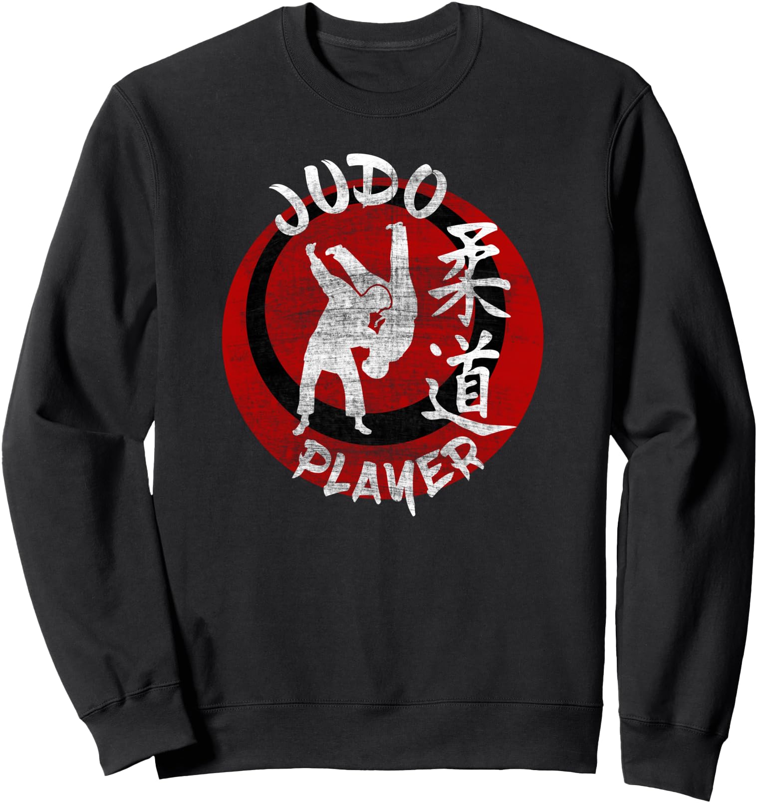 Judo Jujitsu Player Martial Arts Red Sun Japanese Characters Sweatshirt